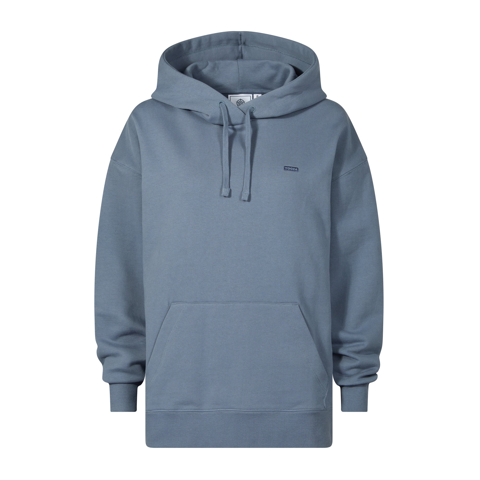 Meera Womens 100% Cotton Oversized Hoody - Smokey Blue - Image 6
