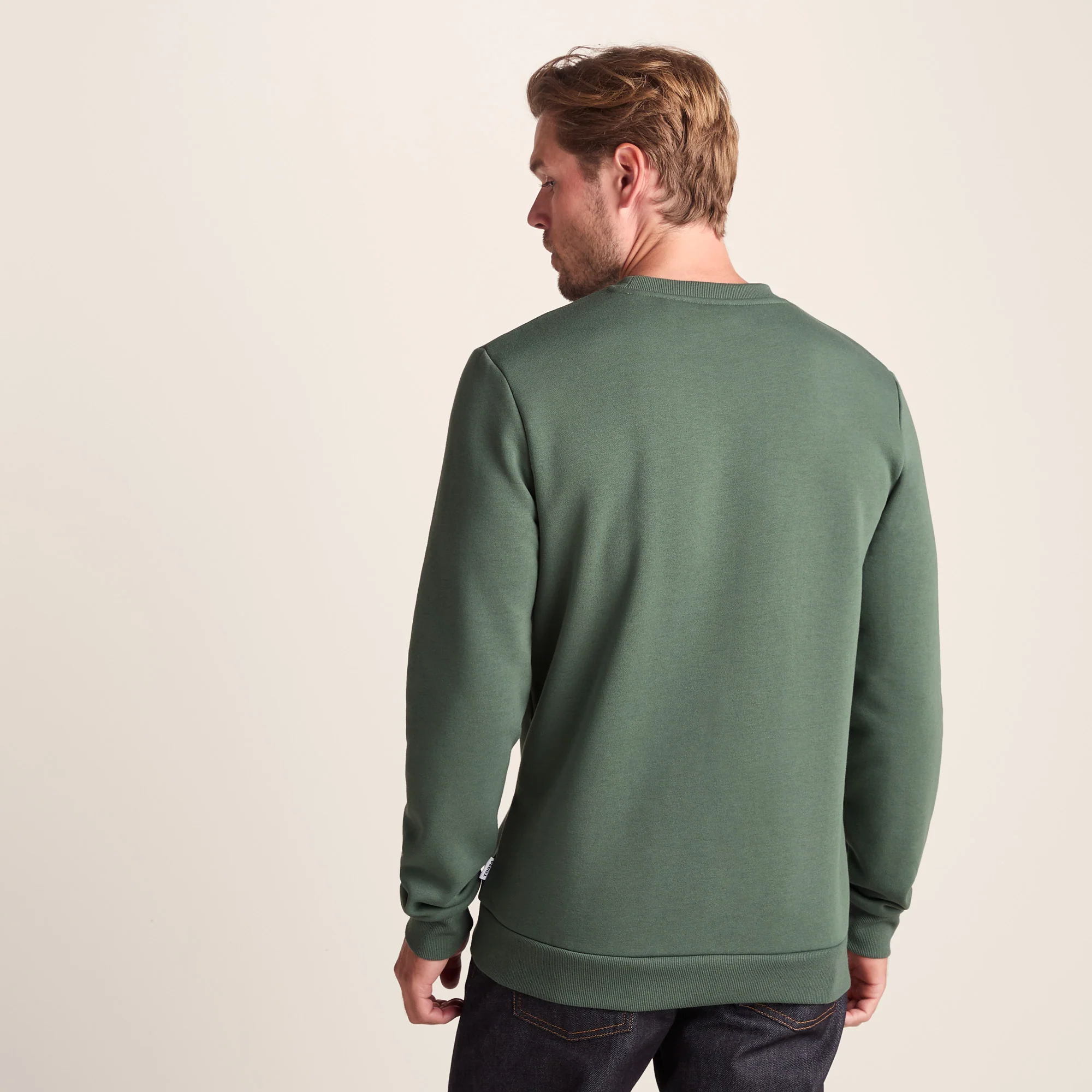 Mellor Mens Supersoft Cotton Rich Sweat - Light Forest - Image 3