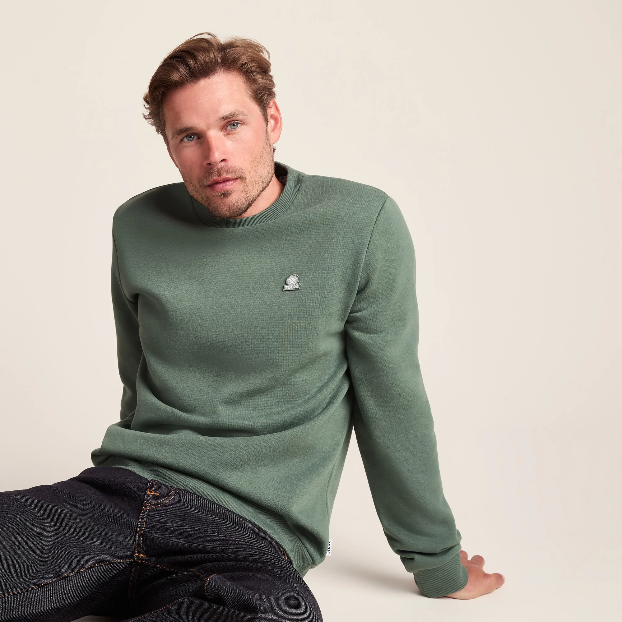 Mellor Mens Supersoft Cotton Rich Sweat - Light Forest - Image 5