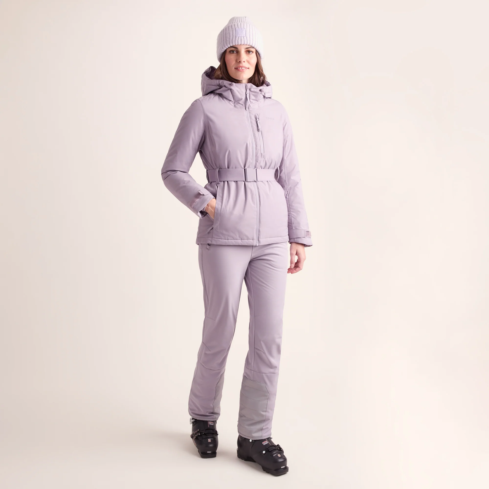 Meribel Womens Performance Waterproof Ski Jacket - Lavender Grey - Image 2