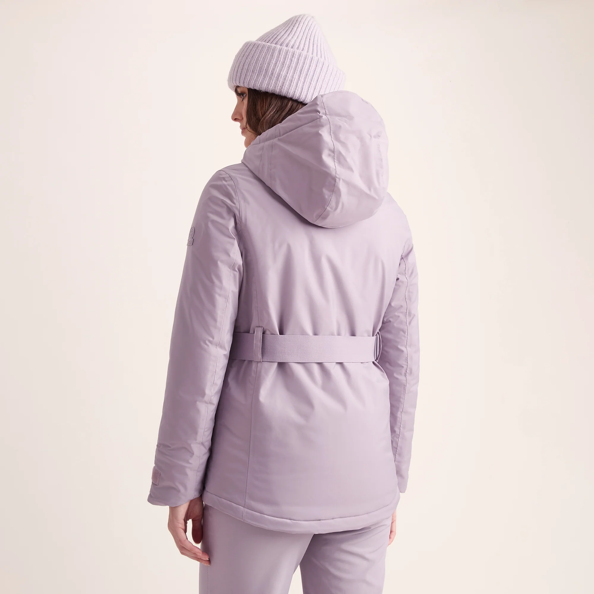 Meribel Womens Performance Waterproof Ski Jacket - Lavender Grey - Image 3