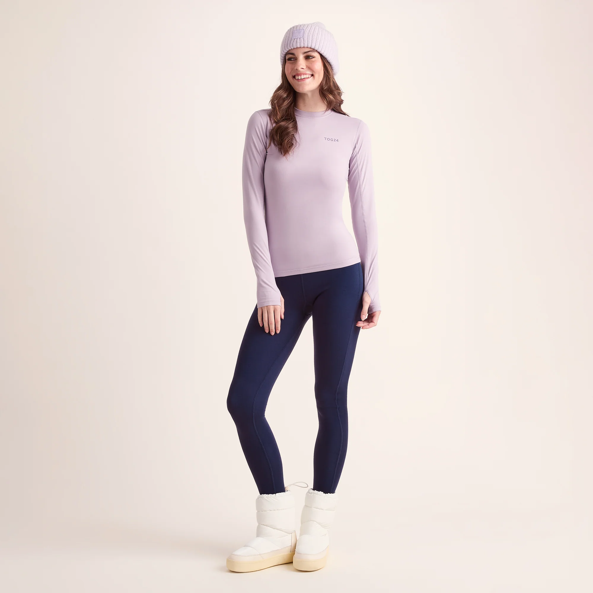 Meru Womens Cashmere Touch Base Layer Leggings - Oxford Blue