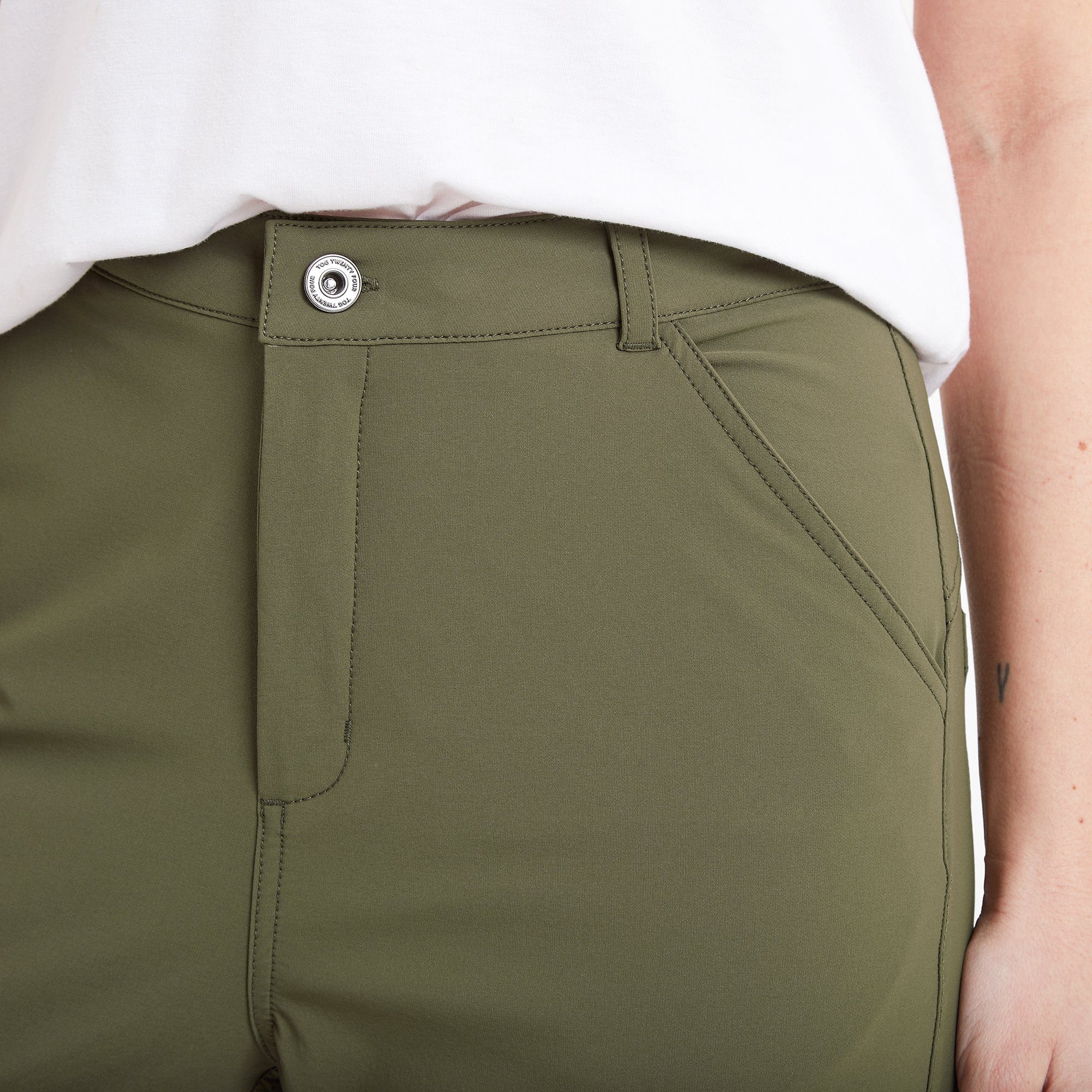 Milton Womens Water Resistant Slim Trouser Long - Khaki - Image 2