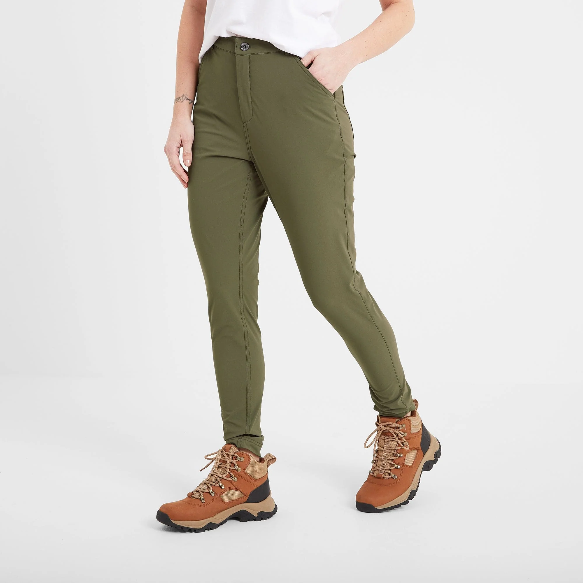 Milton Womens Water Resistant Slim Trouser Regular - Khaki - Image 4