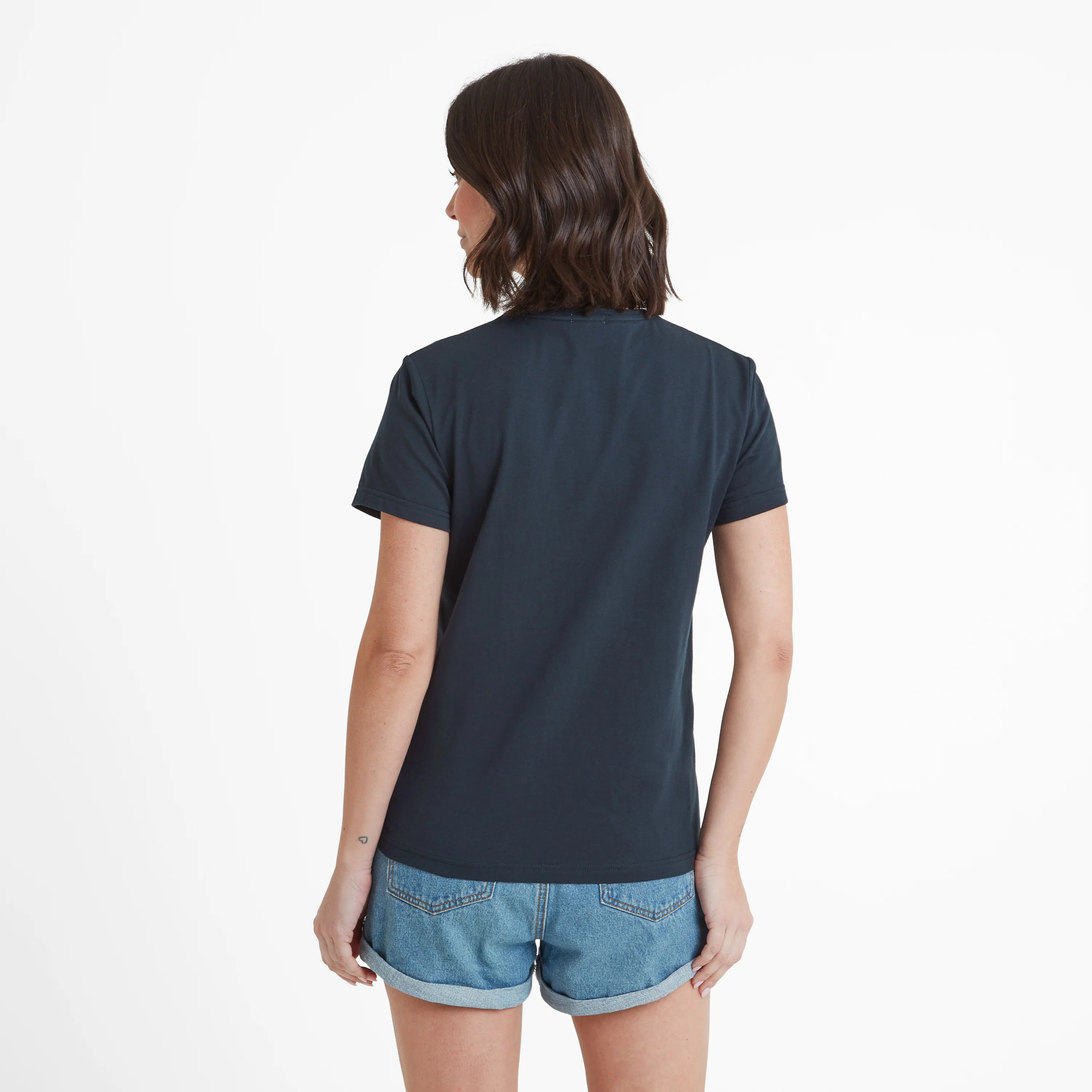 Minda Womens 100% Cotton Supersoft T-Shirt - Dark Indigo - Image 5