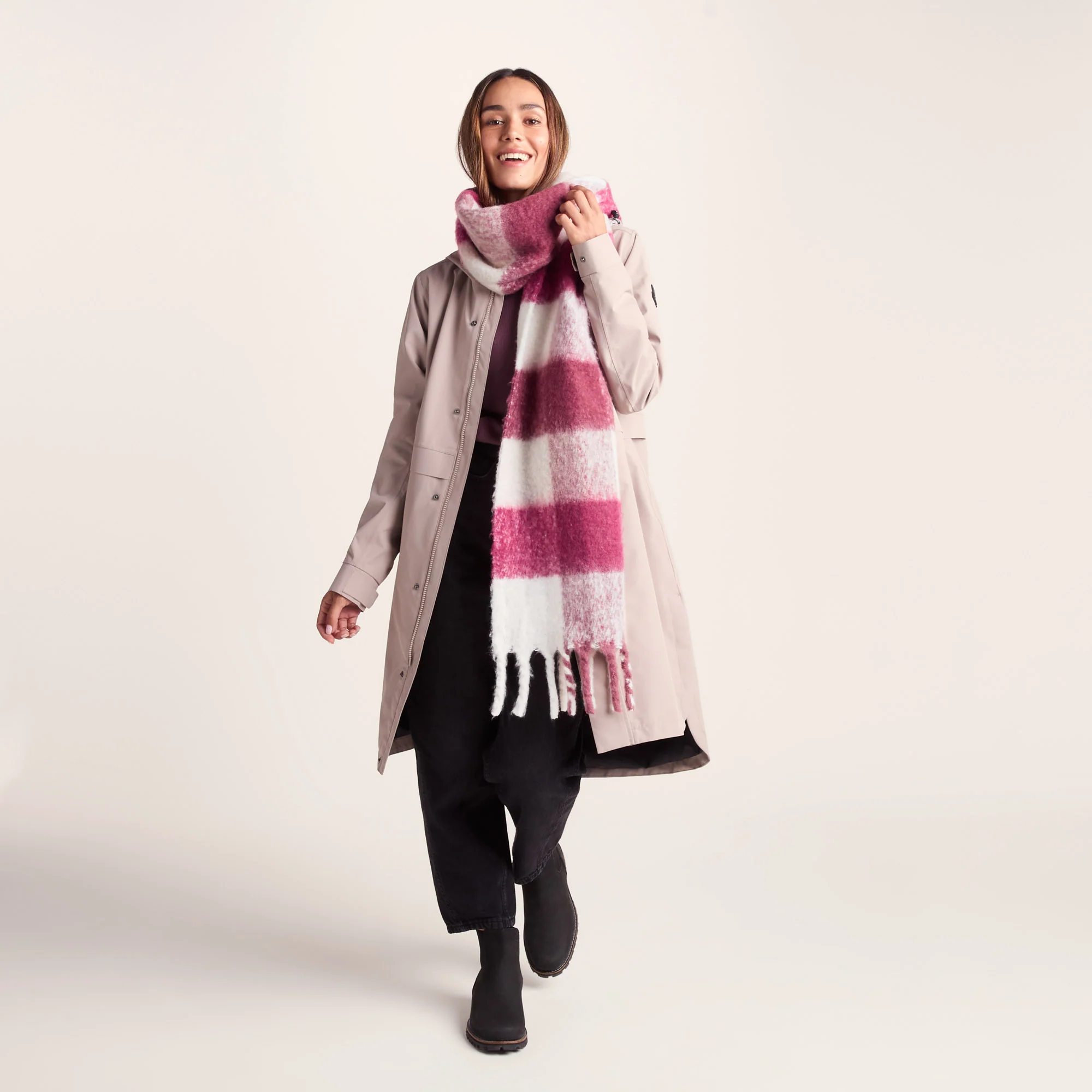 Miyara Woven Scarf - Washed Burgundy