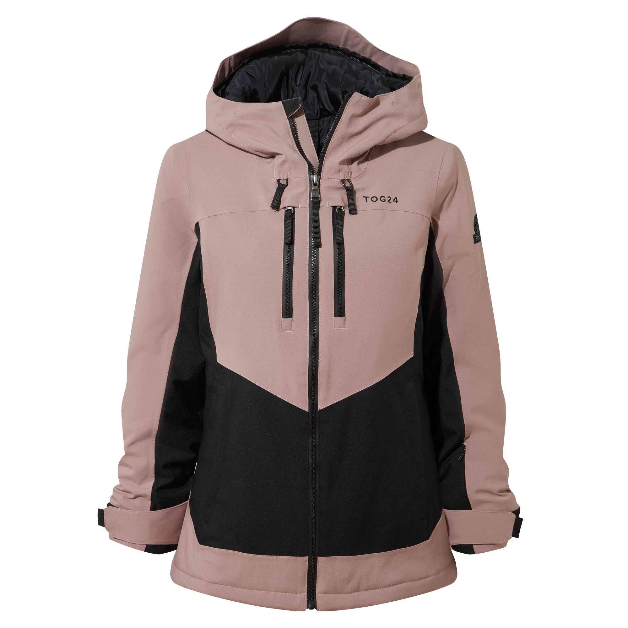 Montana Womens Ski Jacket - Black/Faded Pink - Image 11