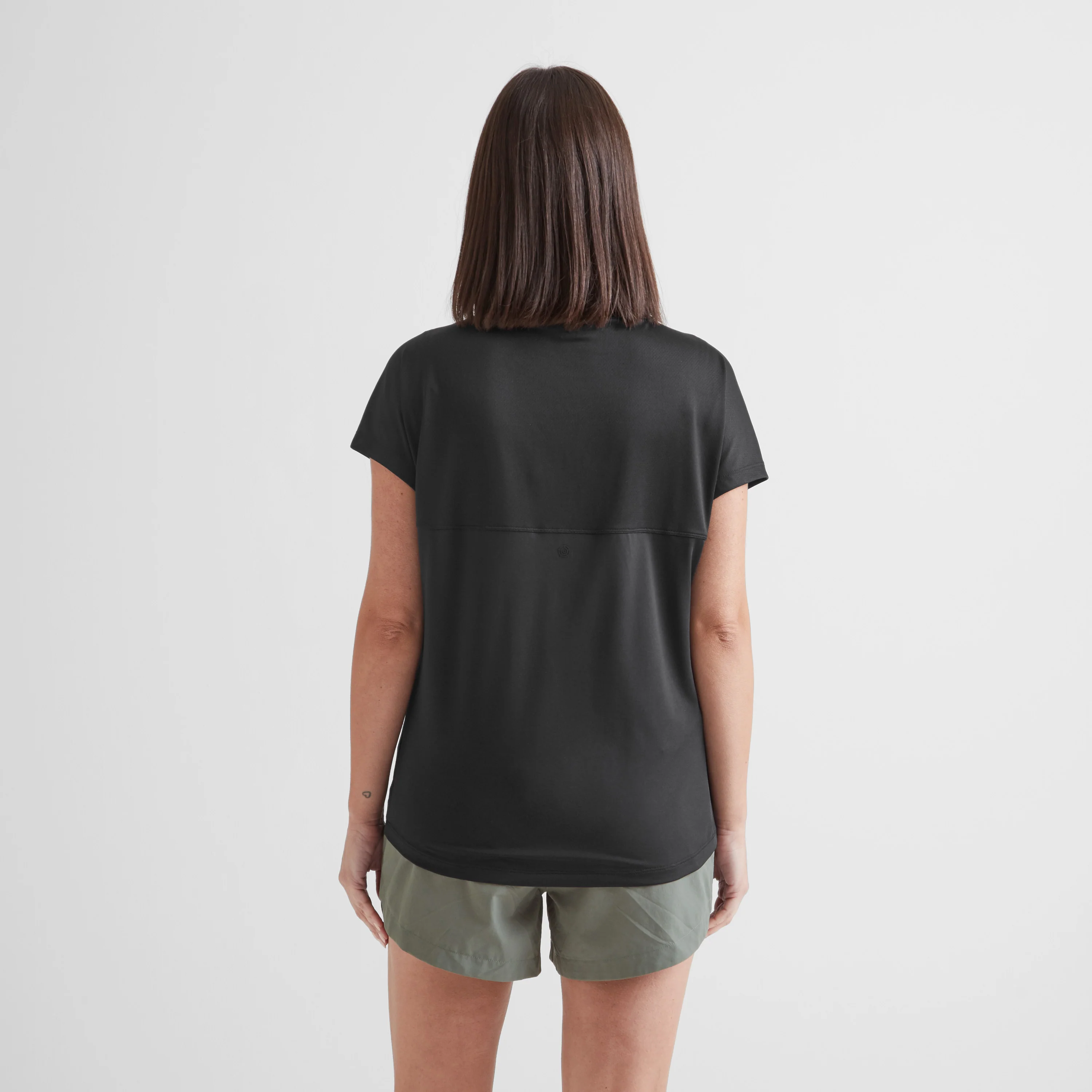 Moorley Womens Short Sleeve Performance Top - Black - Image 3