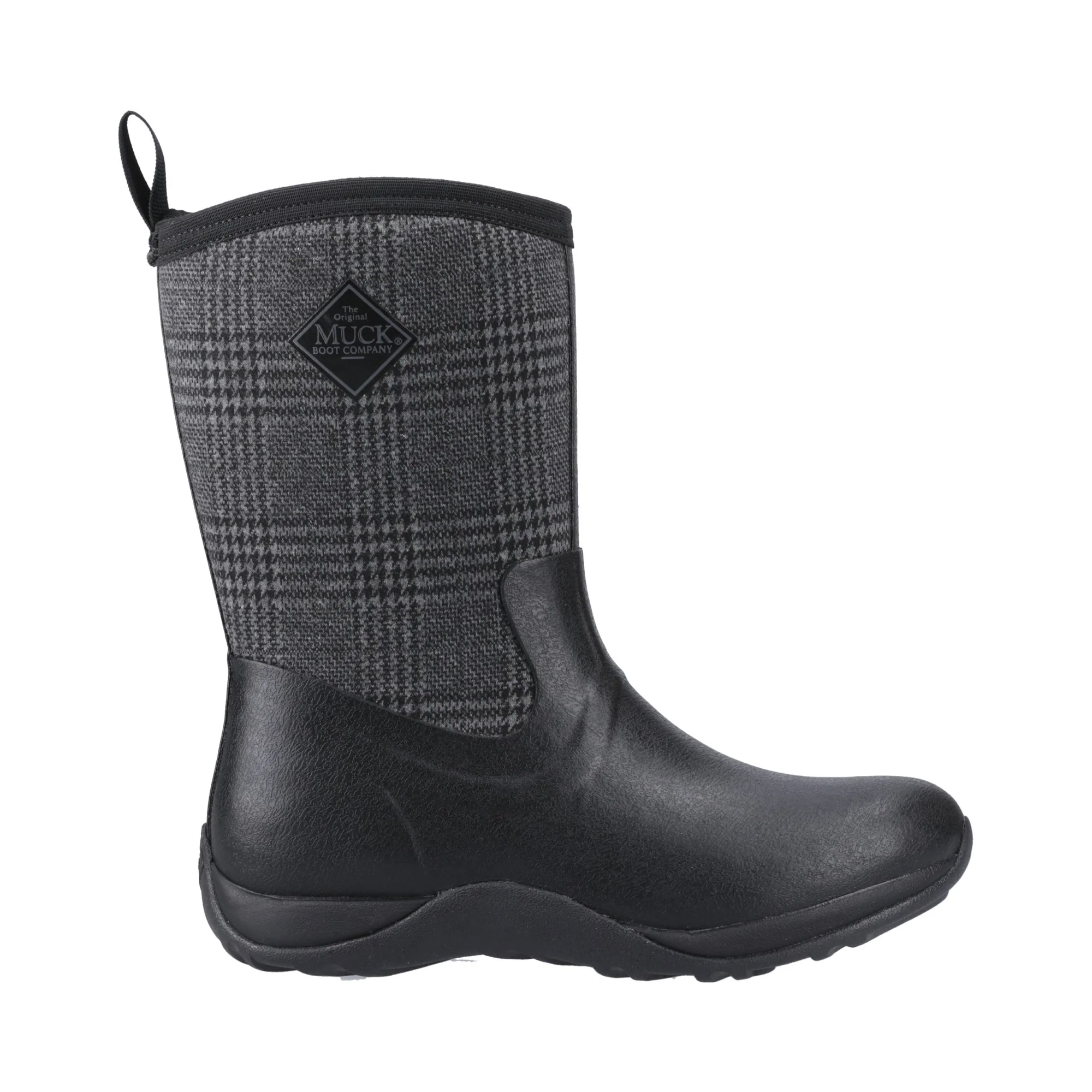 Muck Boots Arctic Weekend Pull On Wellington Boot Womens - Black/Plaid - Image 4