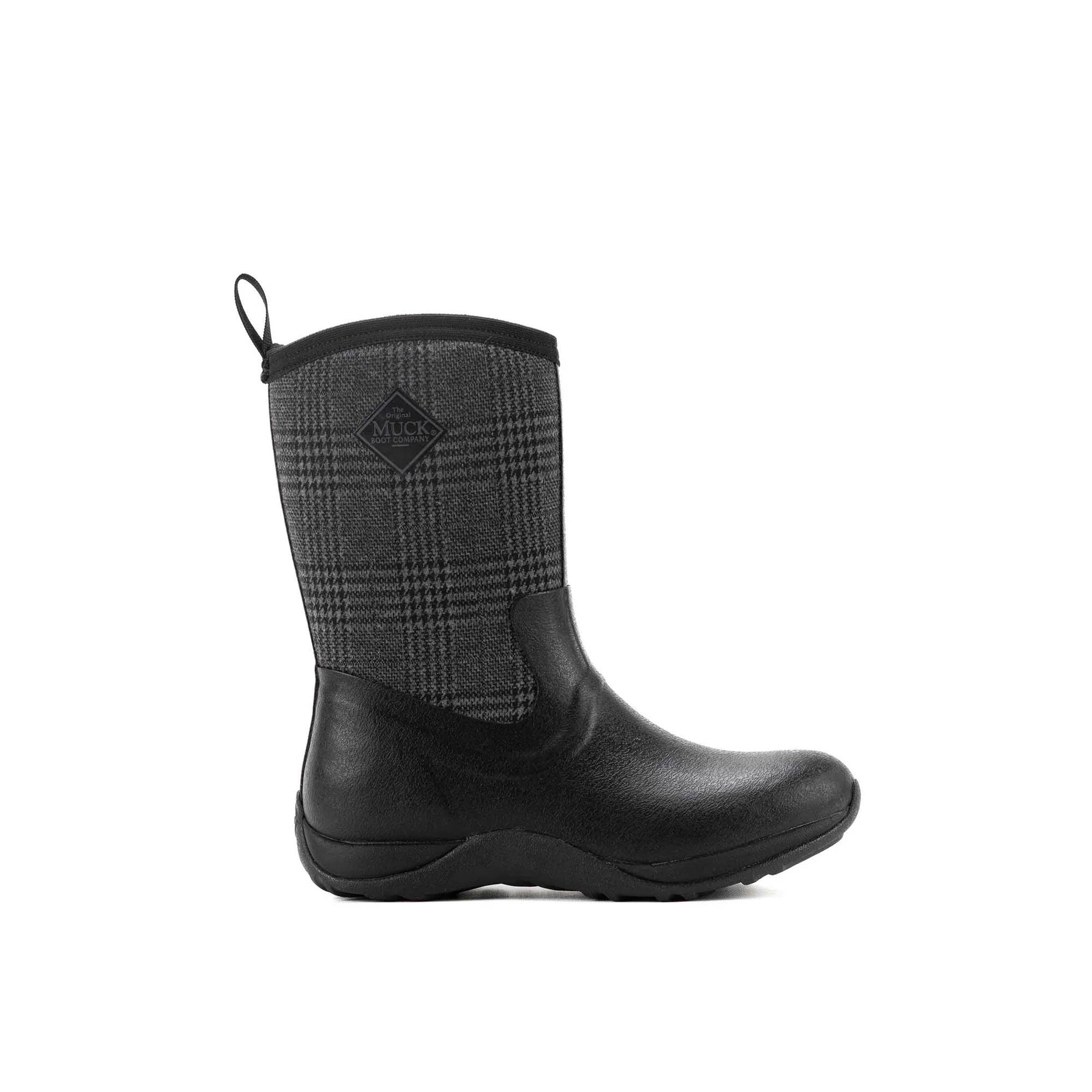 Muck Boots Arctic Weekend Pull On Wellington Boot Womens - Black/Plaid - Image 5