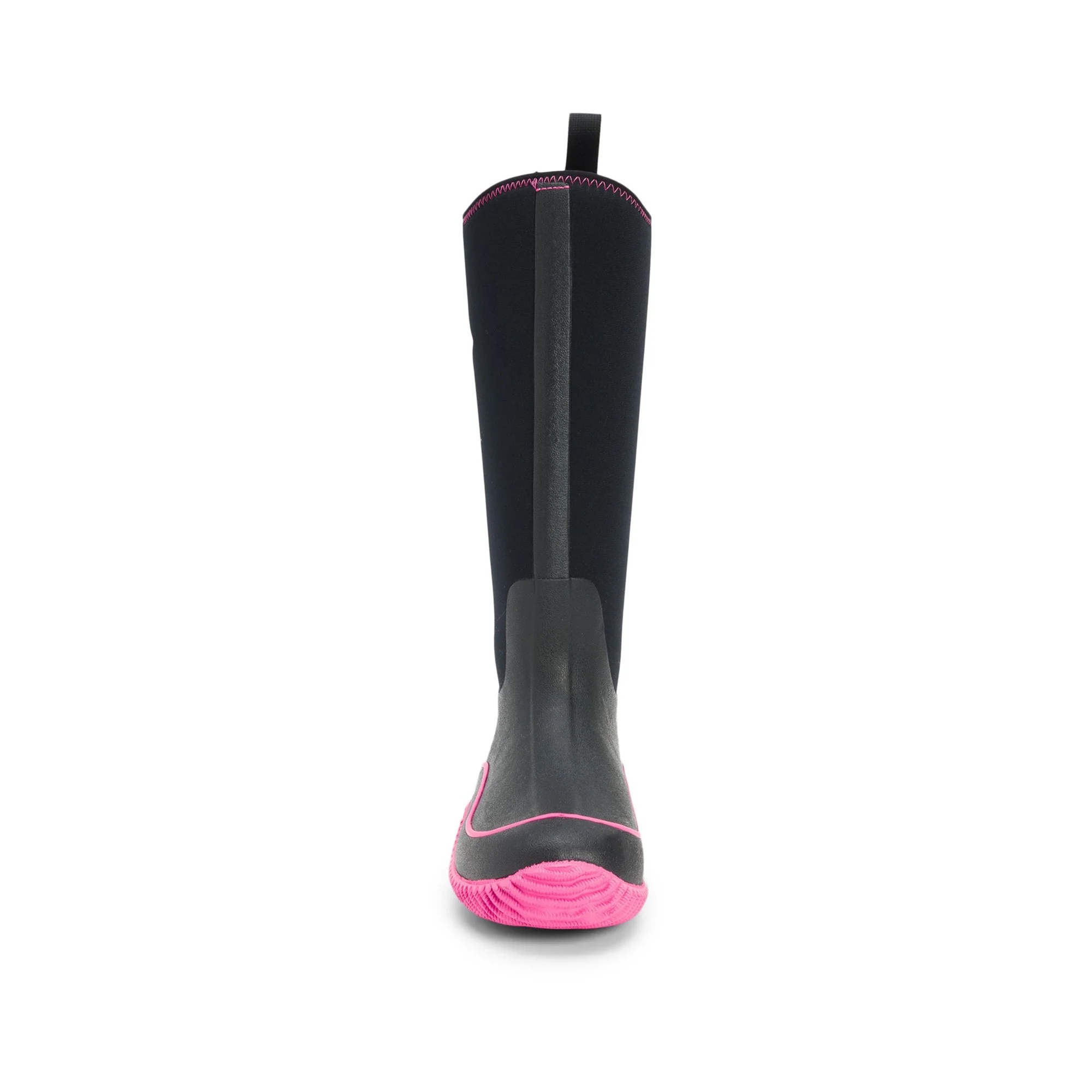 Muck Boots Hale Pull On Womens Wellington - Black/Pink - Image 3