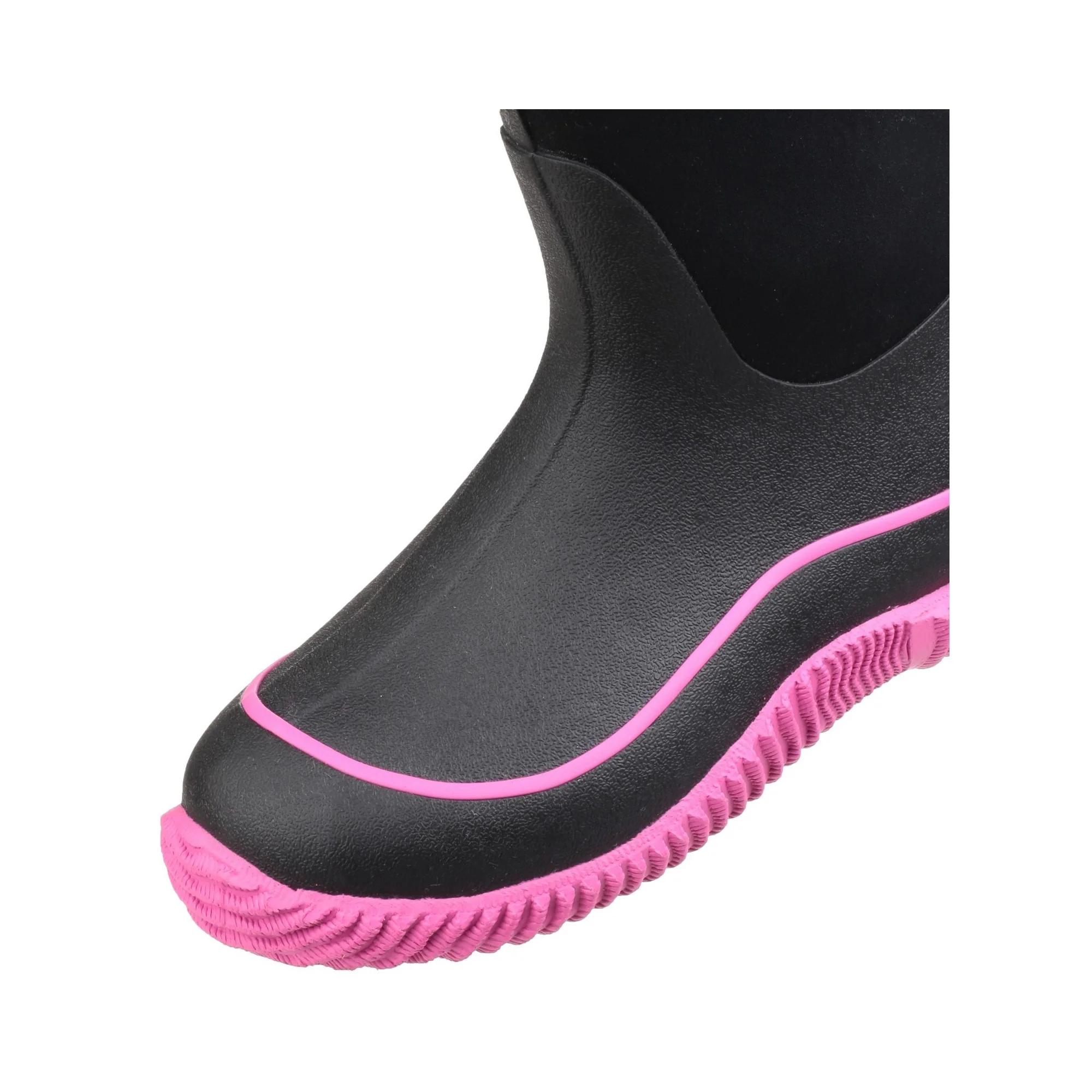 Muck Boots Hale Pull On Womens Wellington - Black/Pink - Image 7