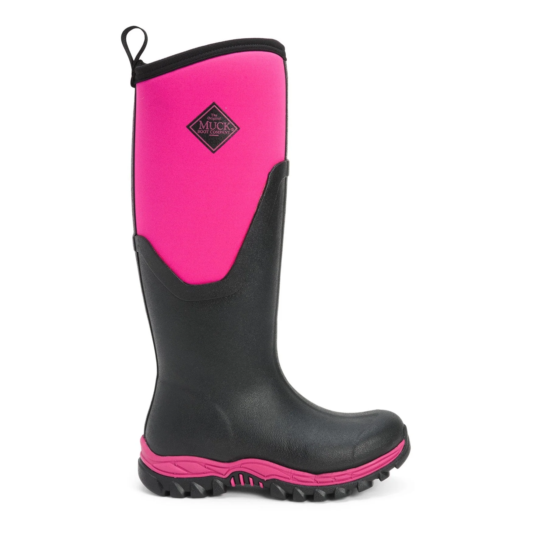 Muck Boots MB Arctic Sport II Tall Wellingtons - Black/Pink - Image 5