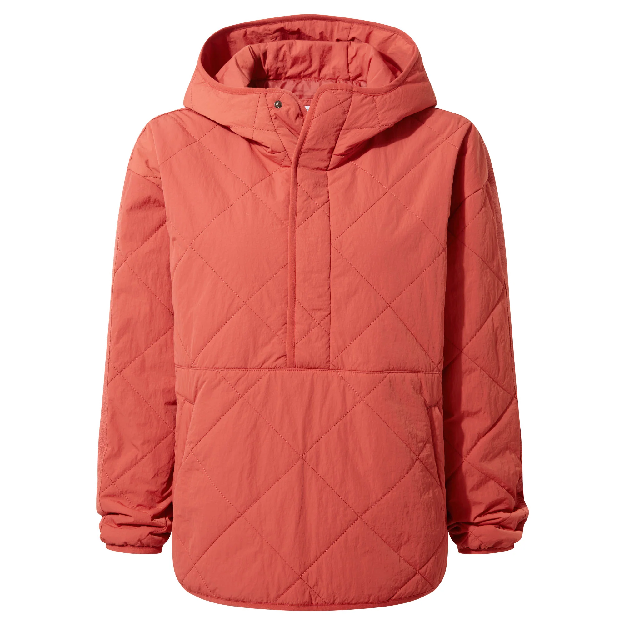 Nanford Womens Oversized Shower Resistant Diamond Quilted Jacket - Cranberry - Image 7