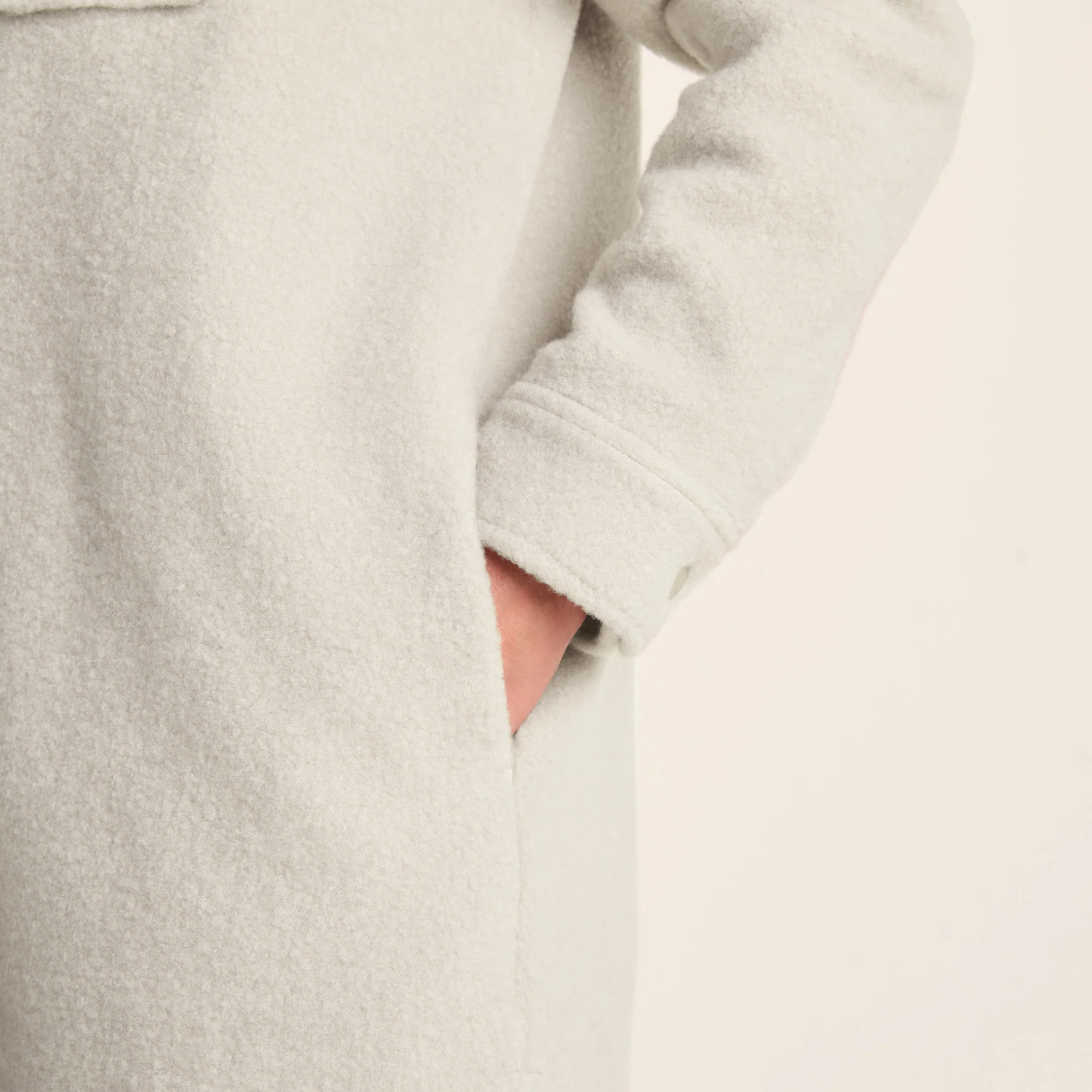 Nayla Womens Long Shacket - Warm Cloud - Image 5