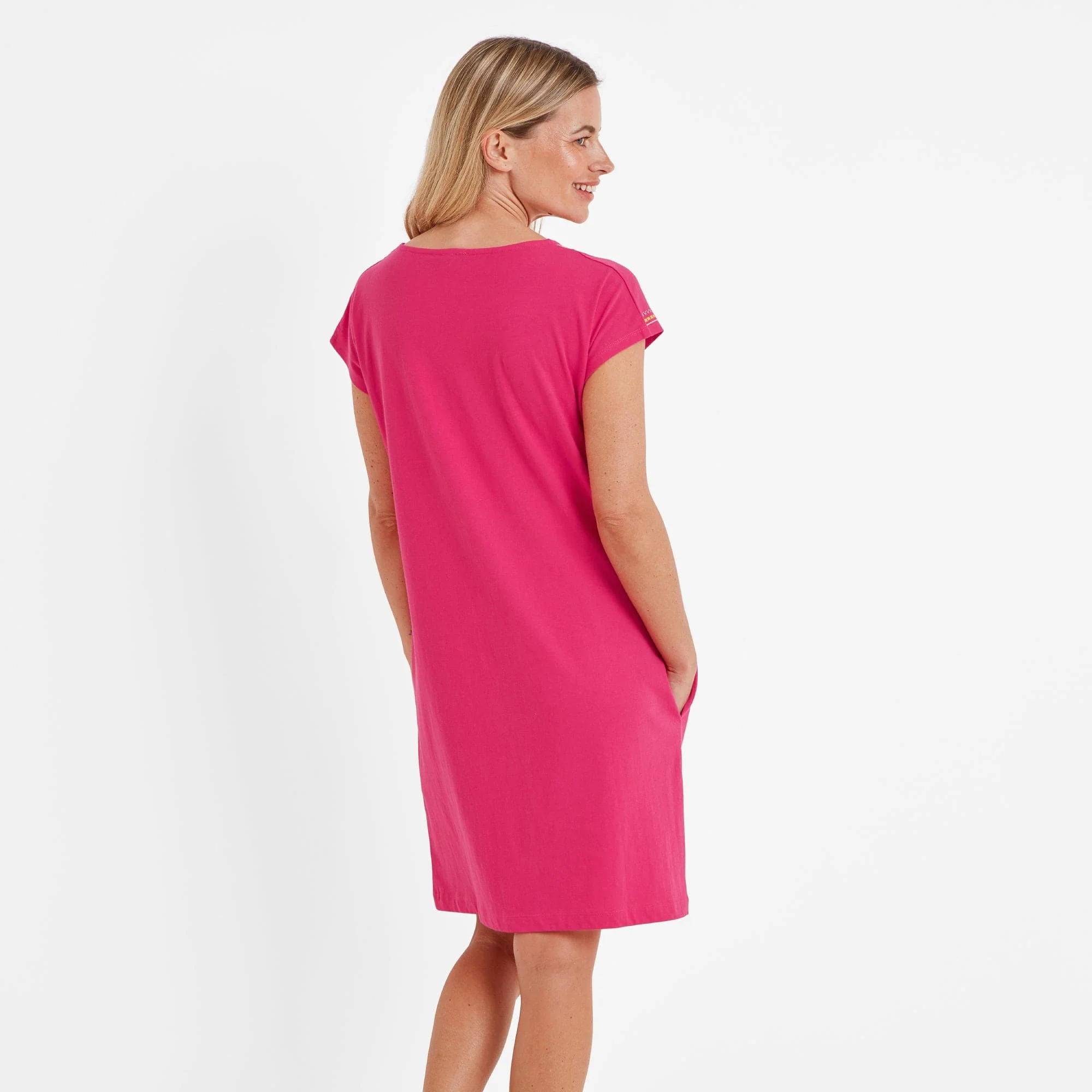 Nicolette Womens Jersey  Dress - Magenta Pink - Image 4