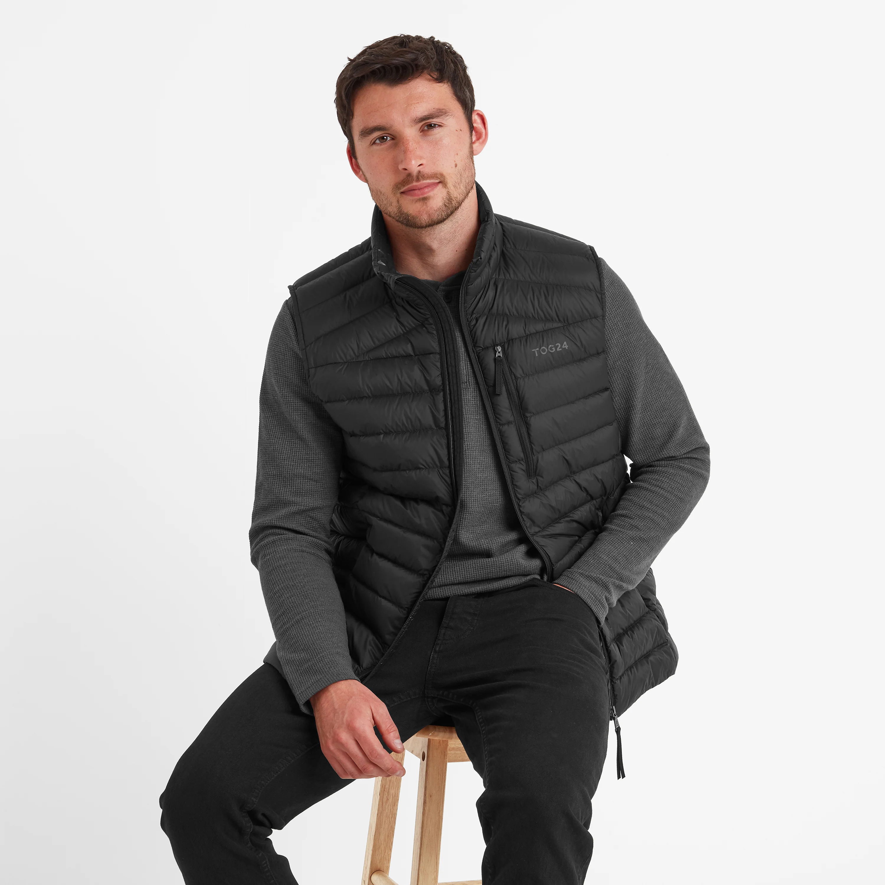 North Mens RDS Certified Down Gilet - Black - Image 4
