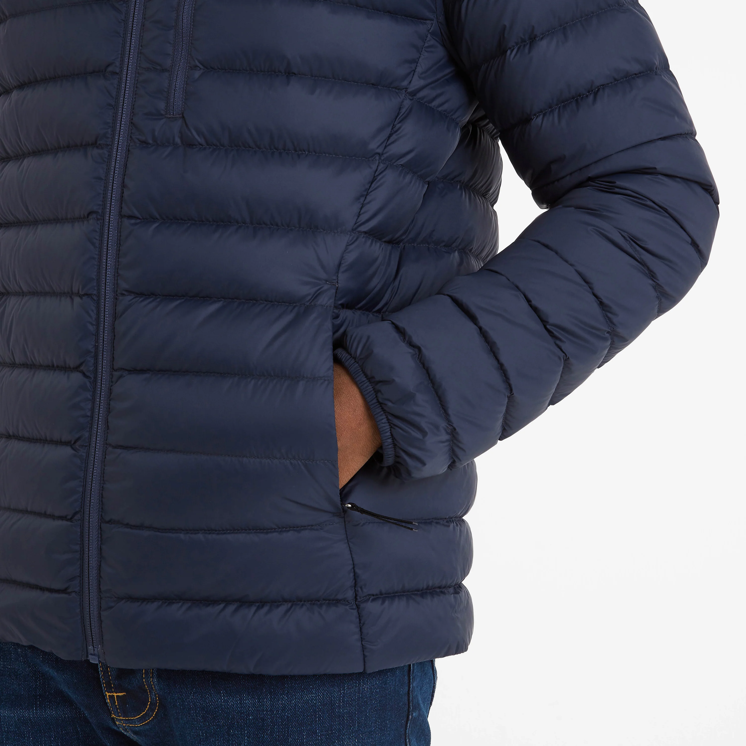 North Mens RDS Certified Down Hooded Jacket - Dark Indigo - Image 5