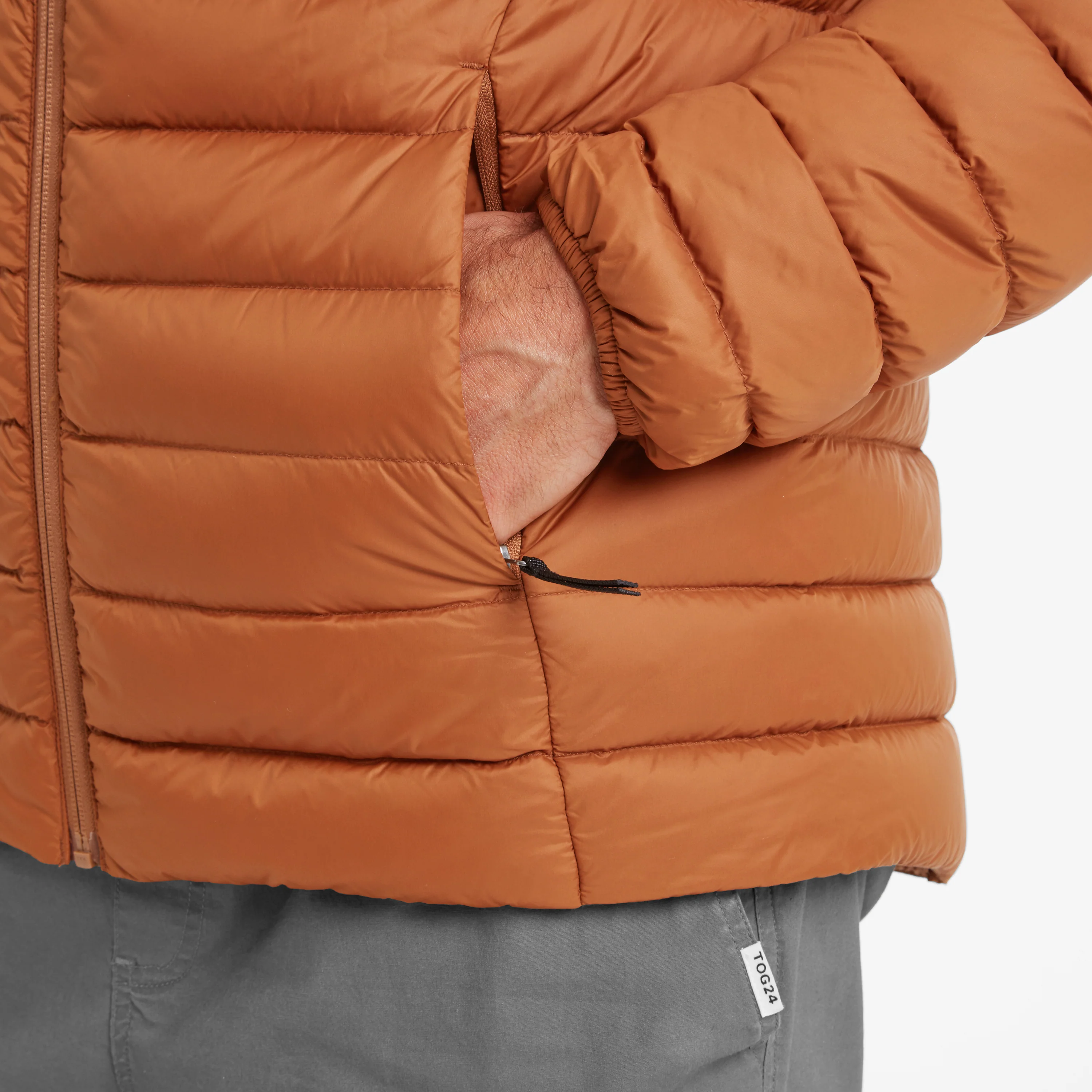 North Mens RDS Certified Down Jacket - Rust - Image 6