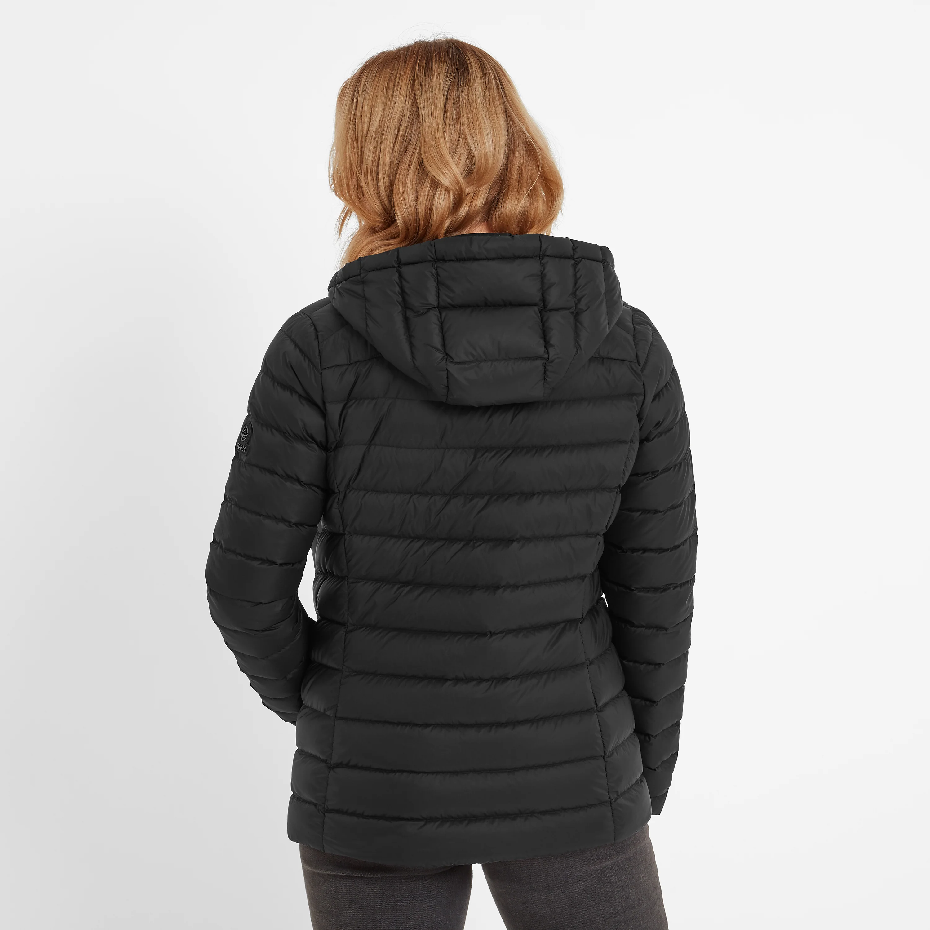 North Womens RDS Certified Down Hooded Jacket - Black - Image 2