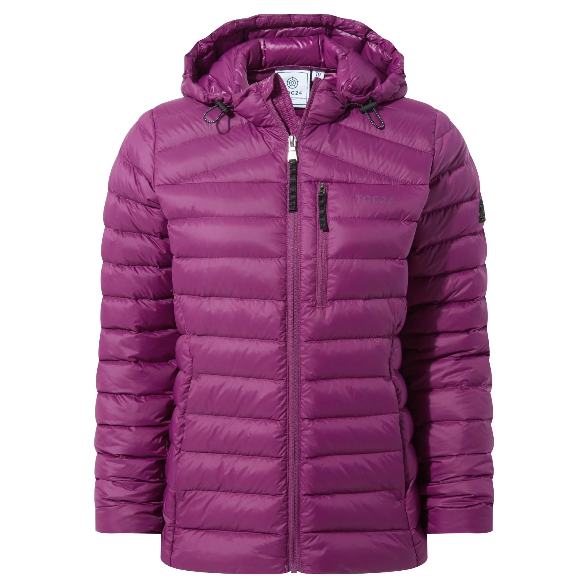 North Womens RDS Certified Down Hooded Jacket - Purple Berry - Image 8