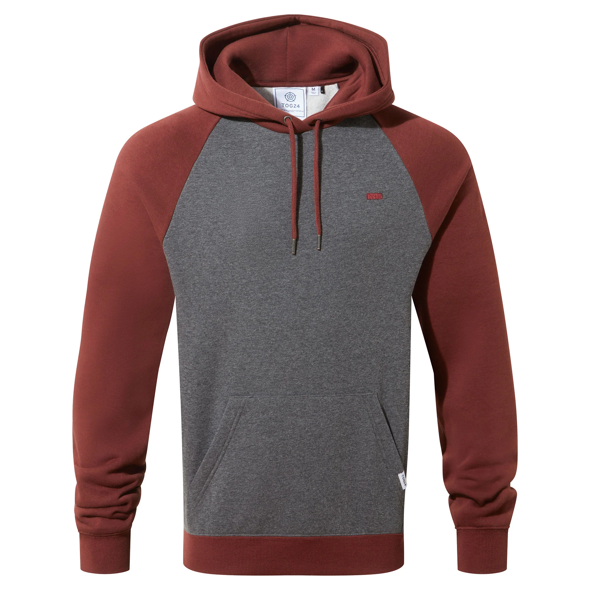 Noston Mens Supersoft Raglan Hoody - Port - Image 7