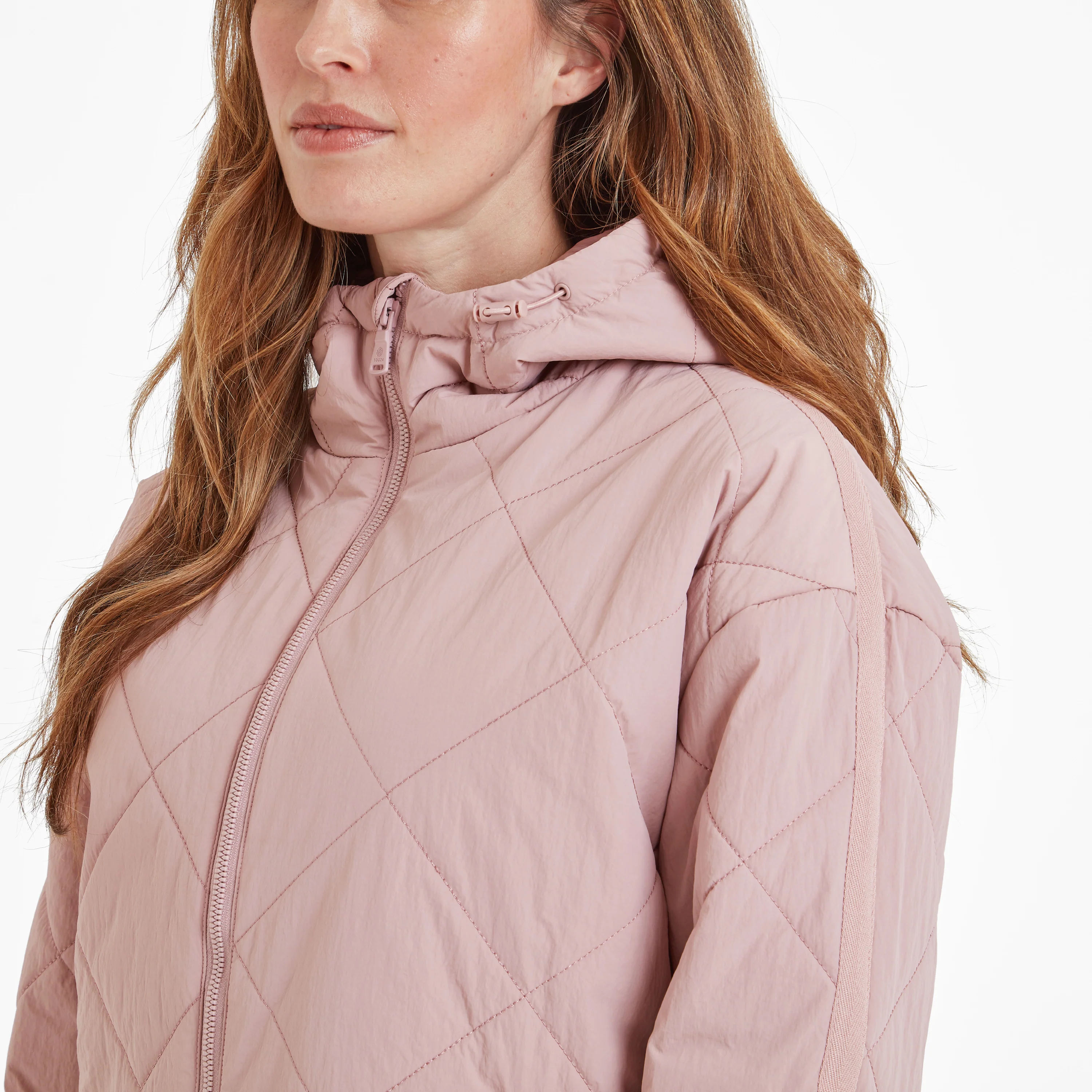 Orford Womens Hooded Packaway Padded Jacket - Faded Pink - Image 5