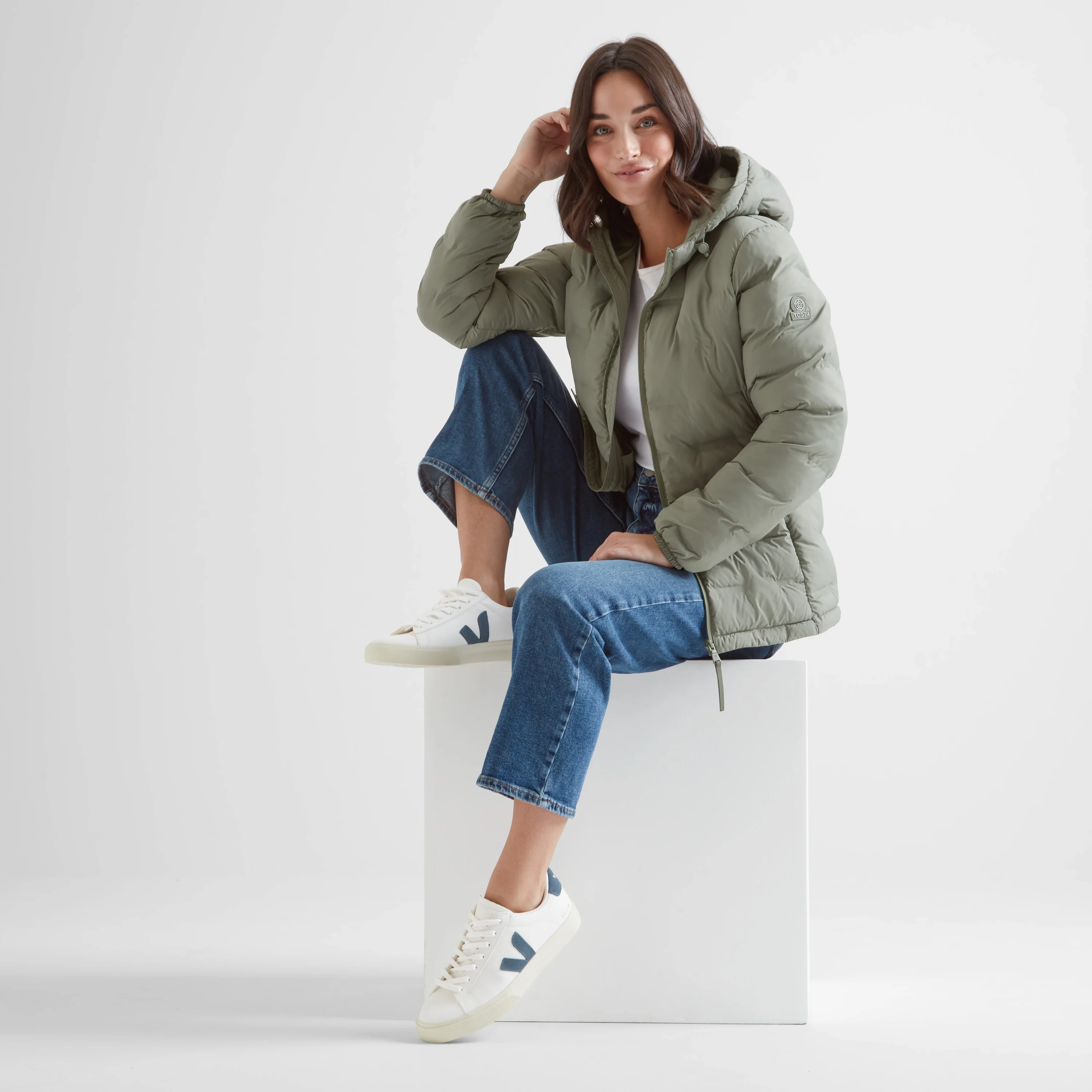 Palmer Womens Shower Resistant Insulated Jacket - Faded Khaki - Image 7