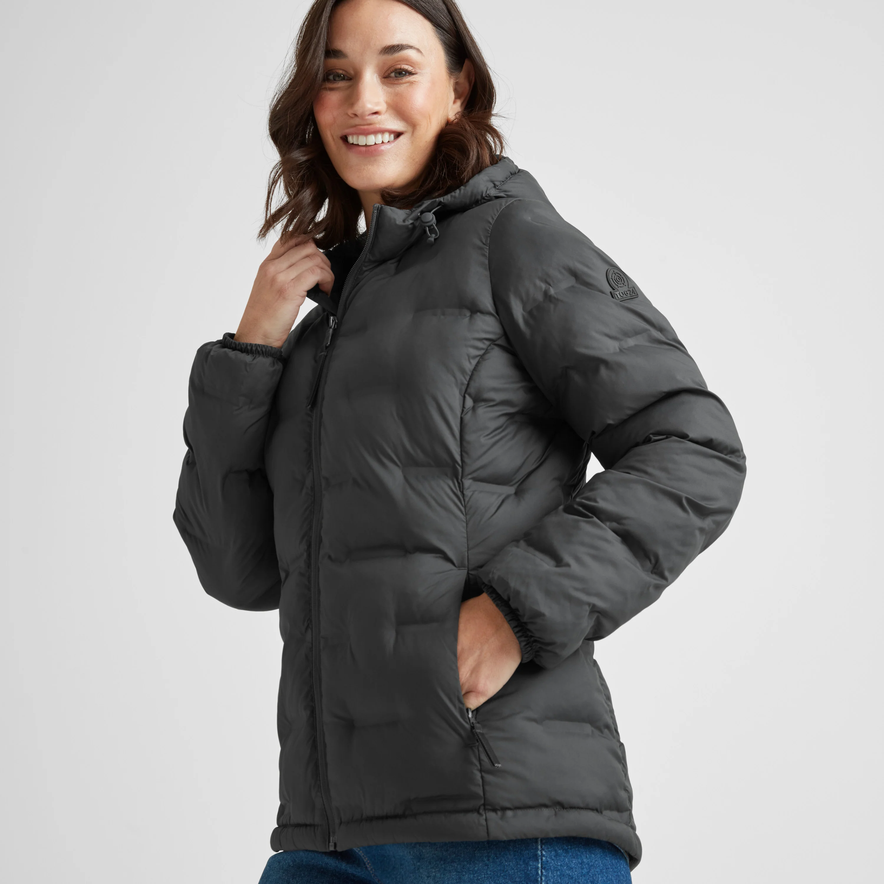 Palmer Womens Shower Resistant Insulated Jacket - Washed Black - Image 5