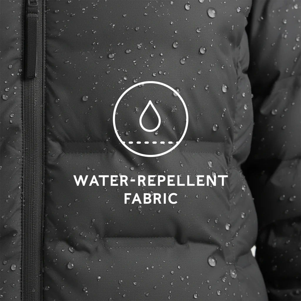 Palmer Womens Shower Resistant Insulated Jacket - Washed Black - Image 6