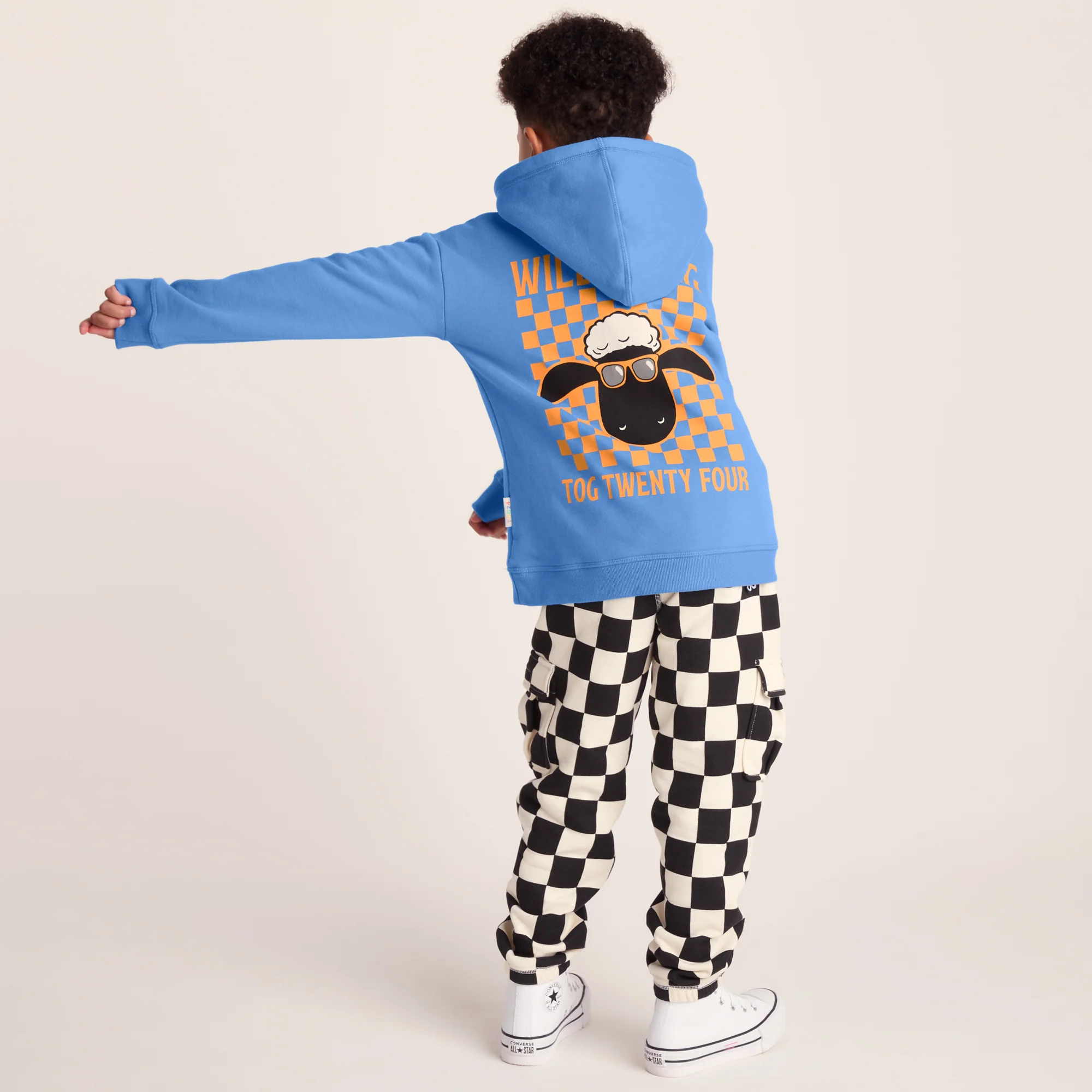 Pelibuey Kids Shaun the Sheep Hoody - Bluebell - Image 3