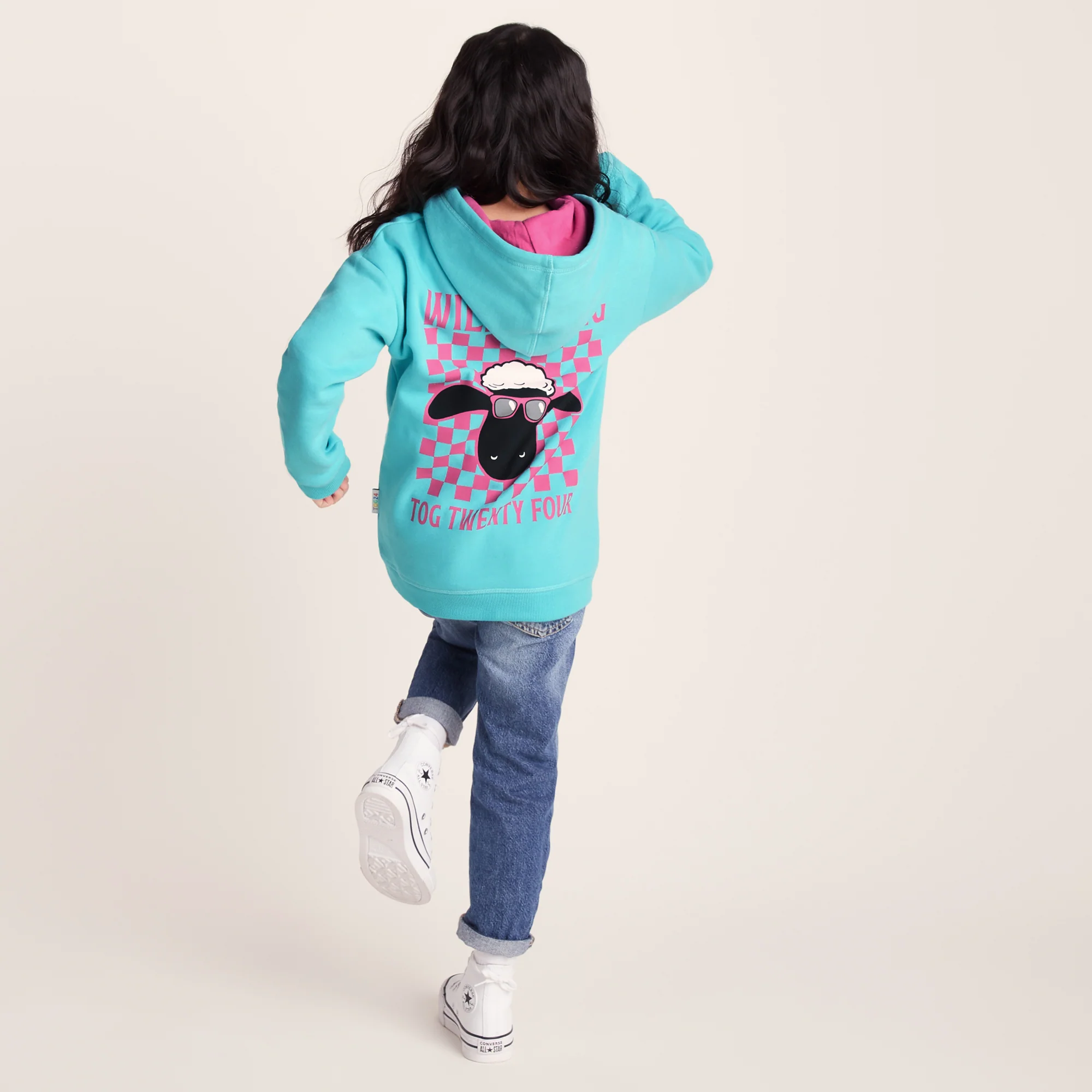 Pelibuey Kids Shaun the Sheep Hoody - Bubblegum Blue - Image 3