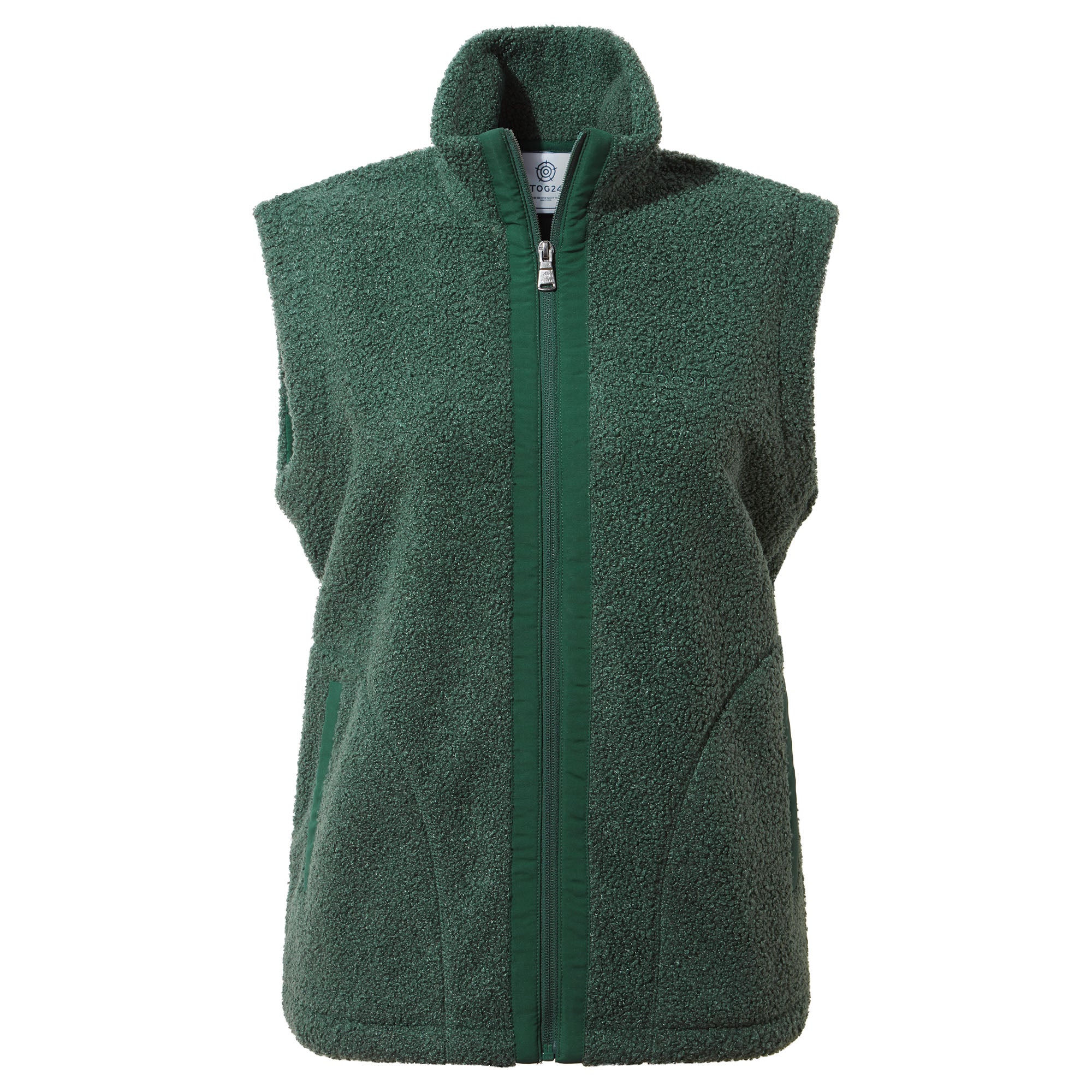 Peyton Womens Relaxed Fit Sherpa Fleece Gilet - Racing Green - Image 7