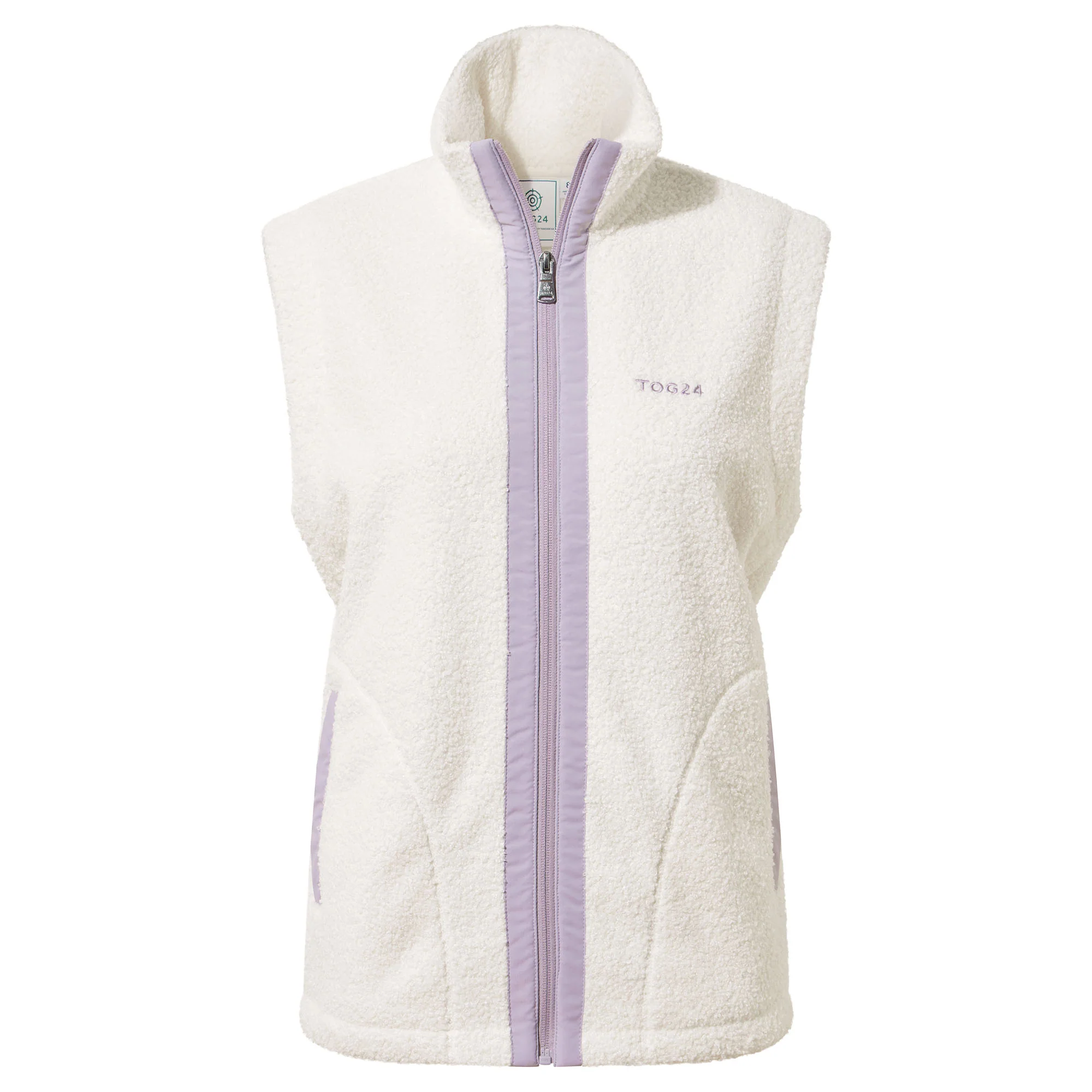 Peyton Womens Relaxed Fit Sherpa Fleece Gilet - Vanilla - Image 7