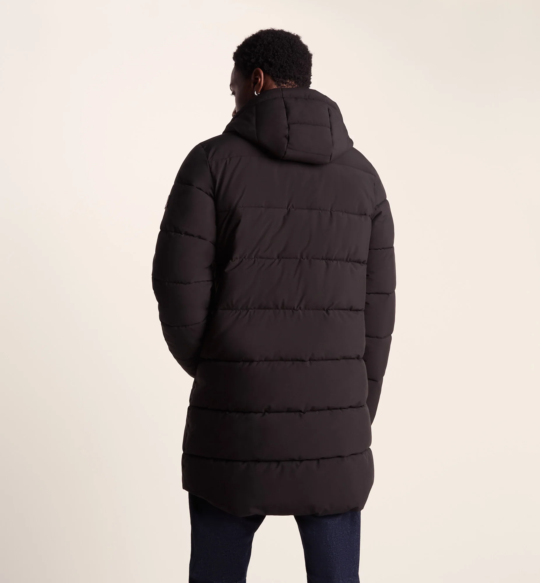 Preece Mens Long Shower Resistant Insulated Jacket - Black - Image 4