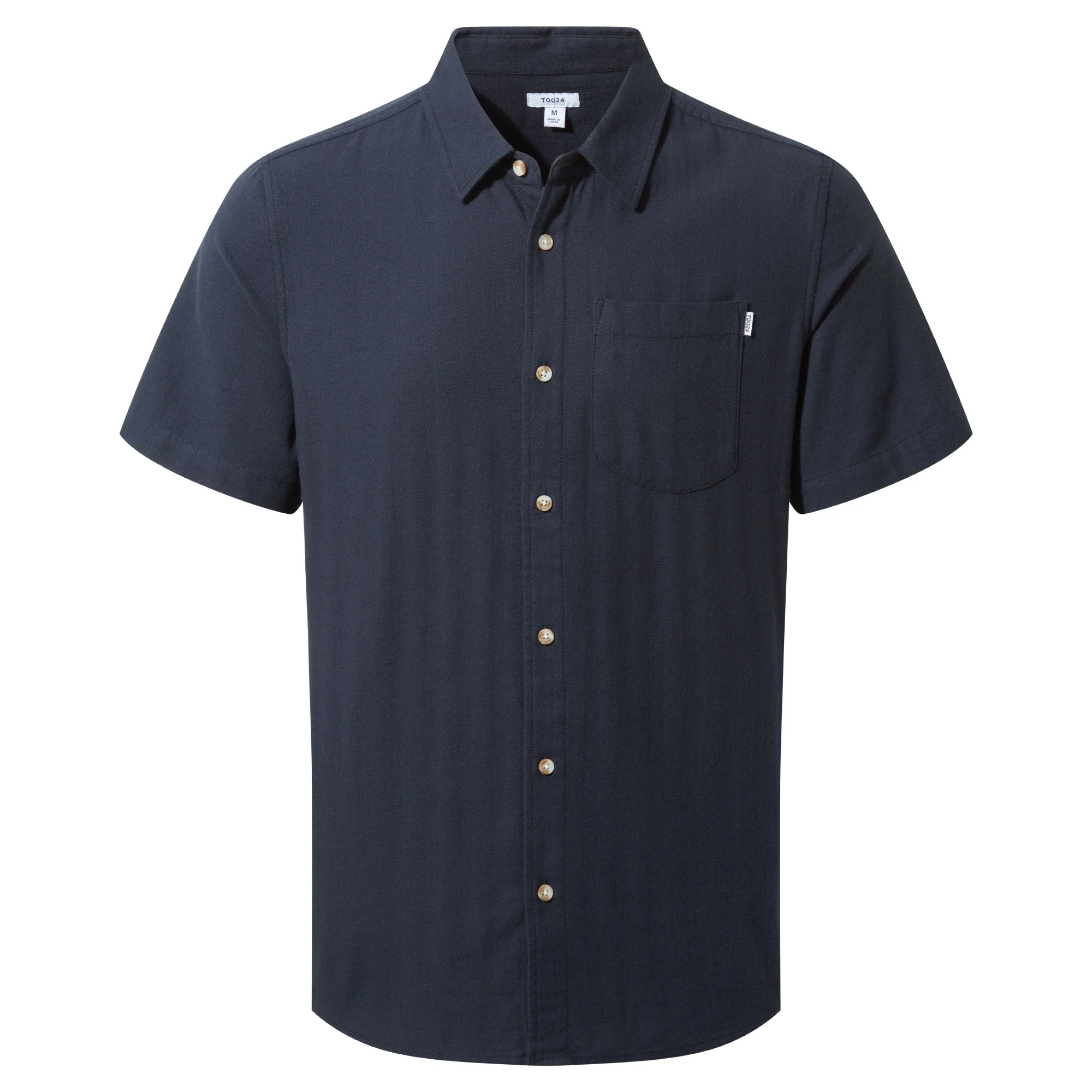 Preston Mens 100% Cotton Supersoft Short Sleeve Shirt - Dark Indigo - Image 9