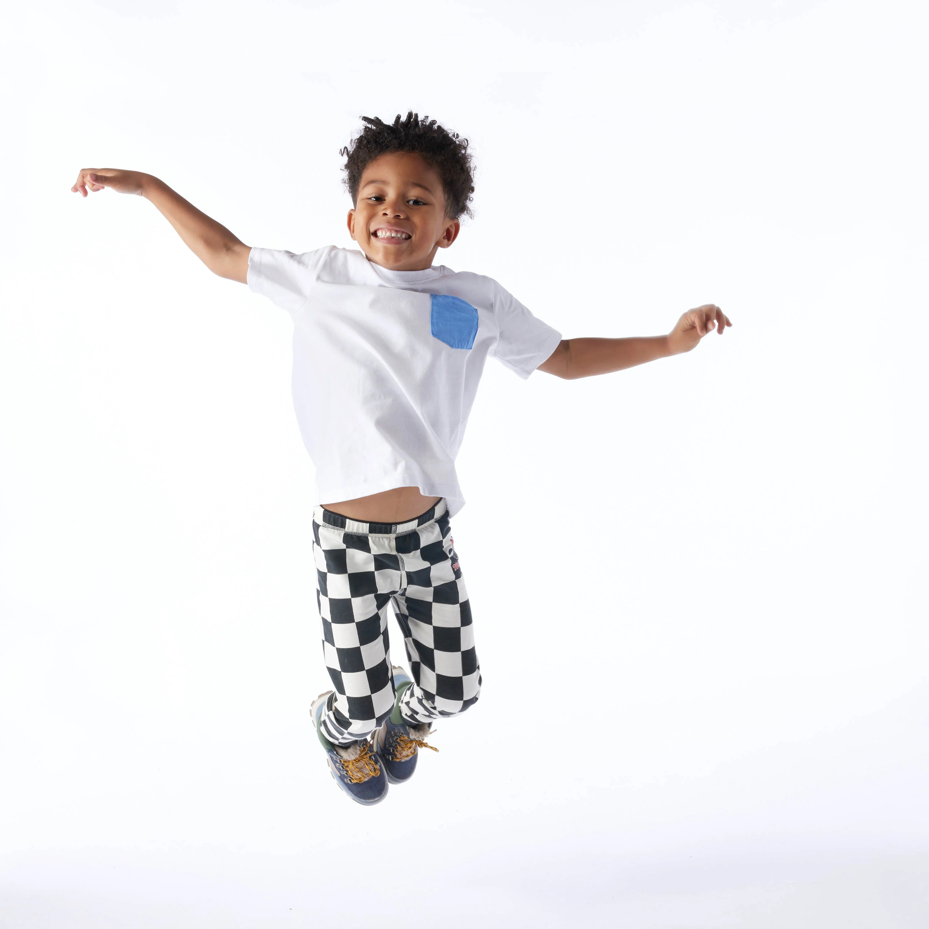 Racka Kids Shaun the Sheep Legging - Black Woolly Checkerboard