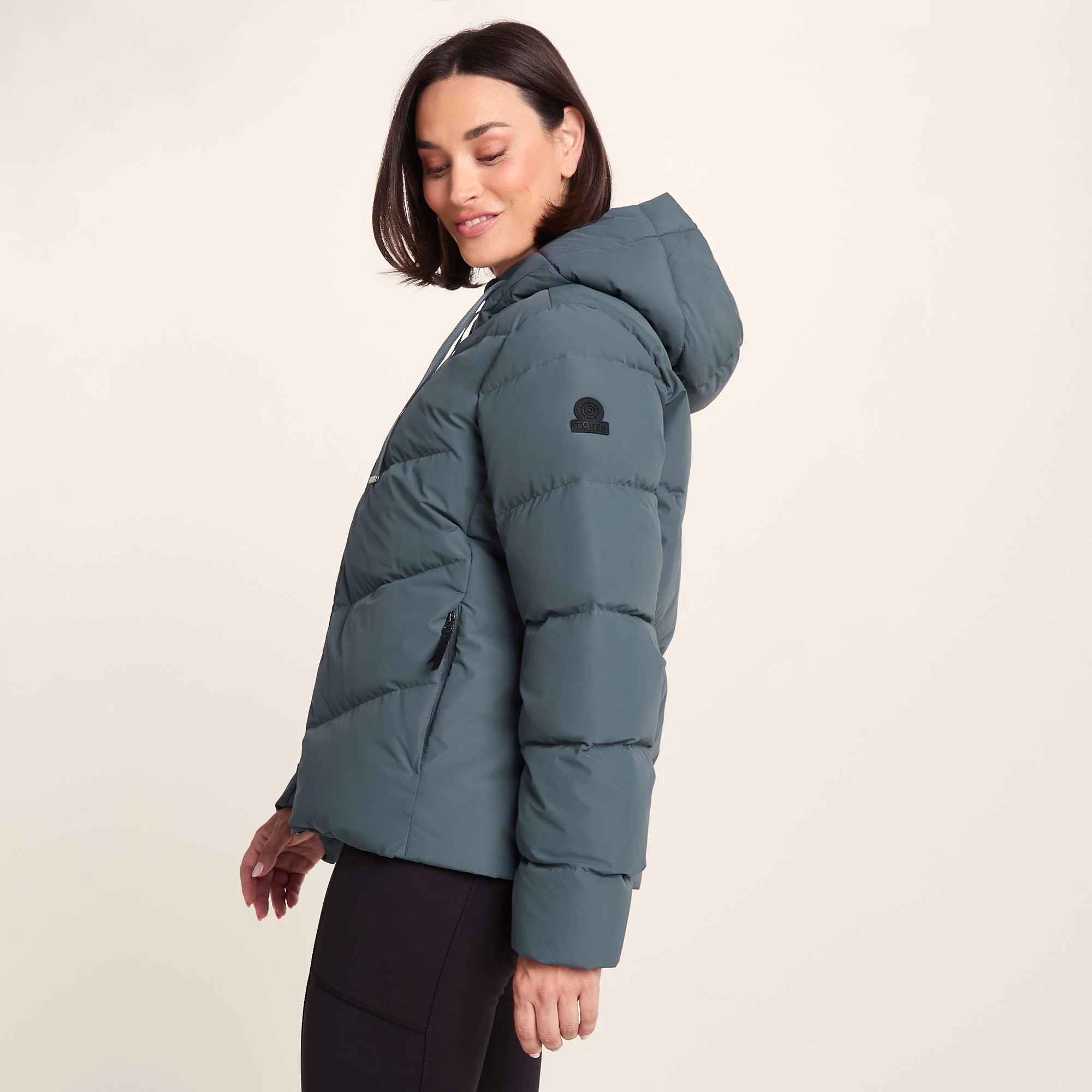 Raleigh Luxe Womens Shower Resistant Down Insulated Jacket - Graphite - Image 7