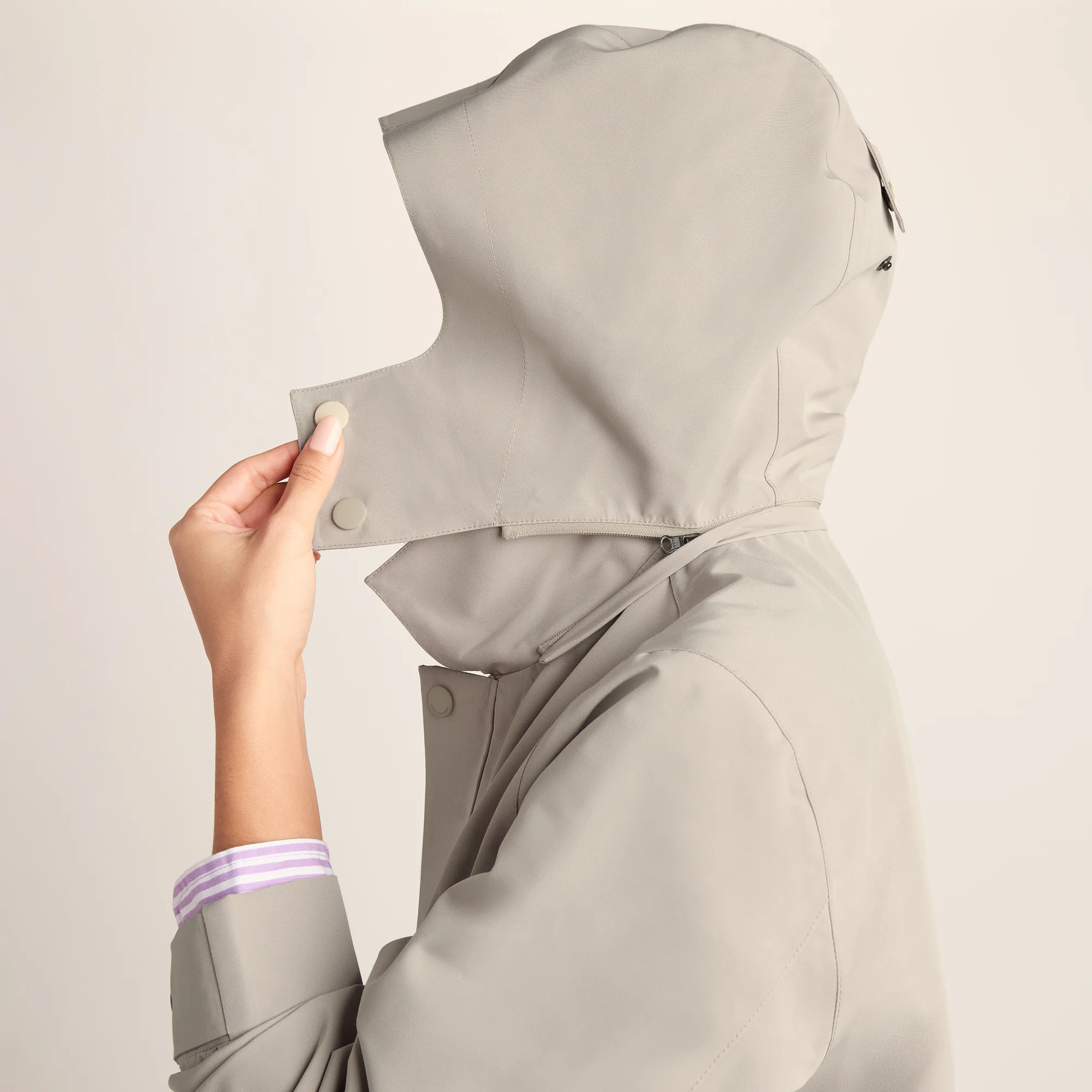Remi Womens Classic Waterproof Car Coat - Cool Beige - Image 11
