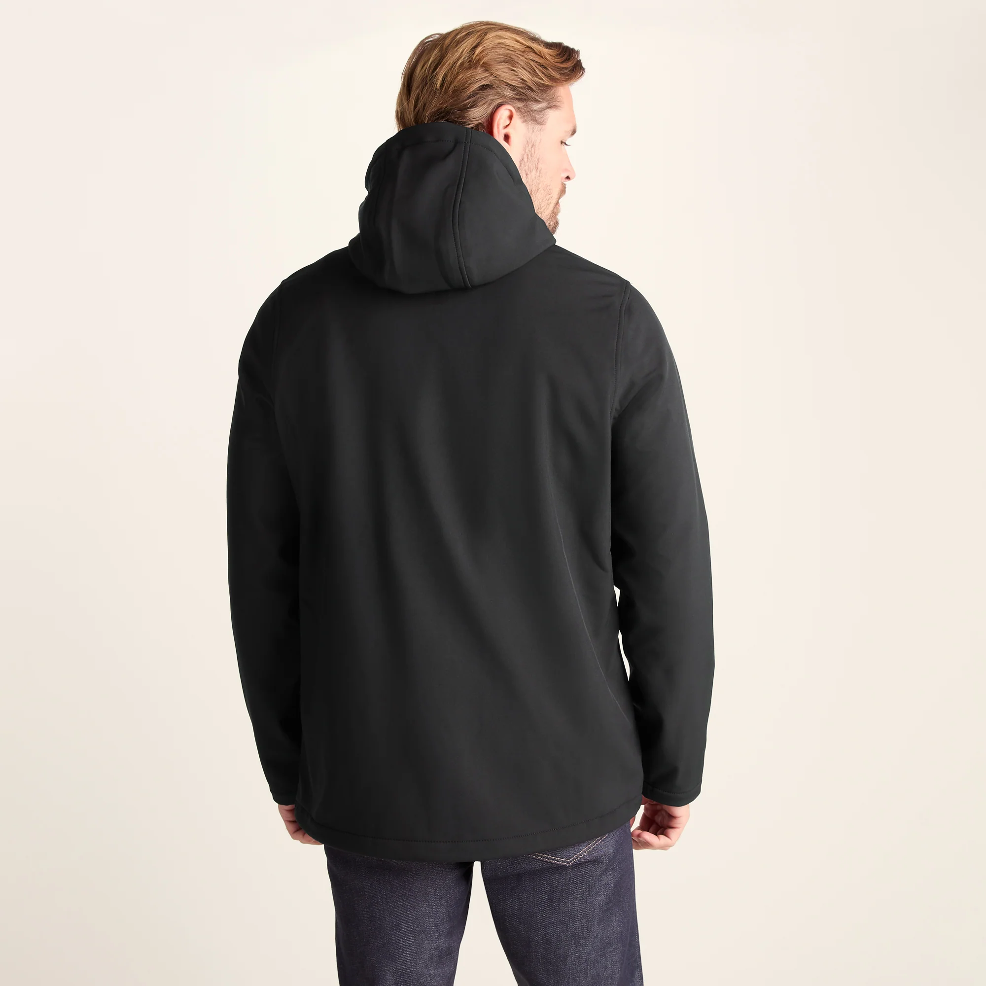 Retner Mens Waterproof Softshell Hooded Jacket - Black - Image 5