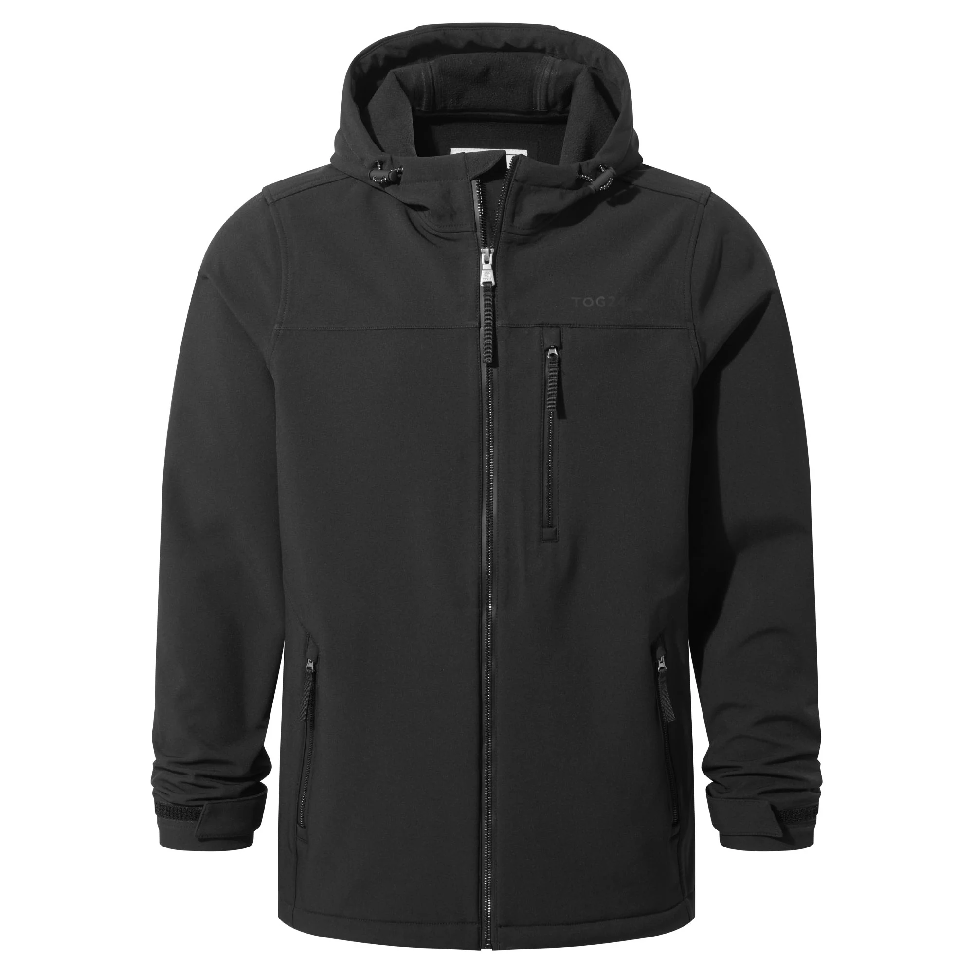 Retner Mens Waterproof Softshell Hooded Jacket - Black - Image 8