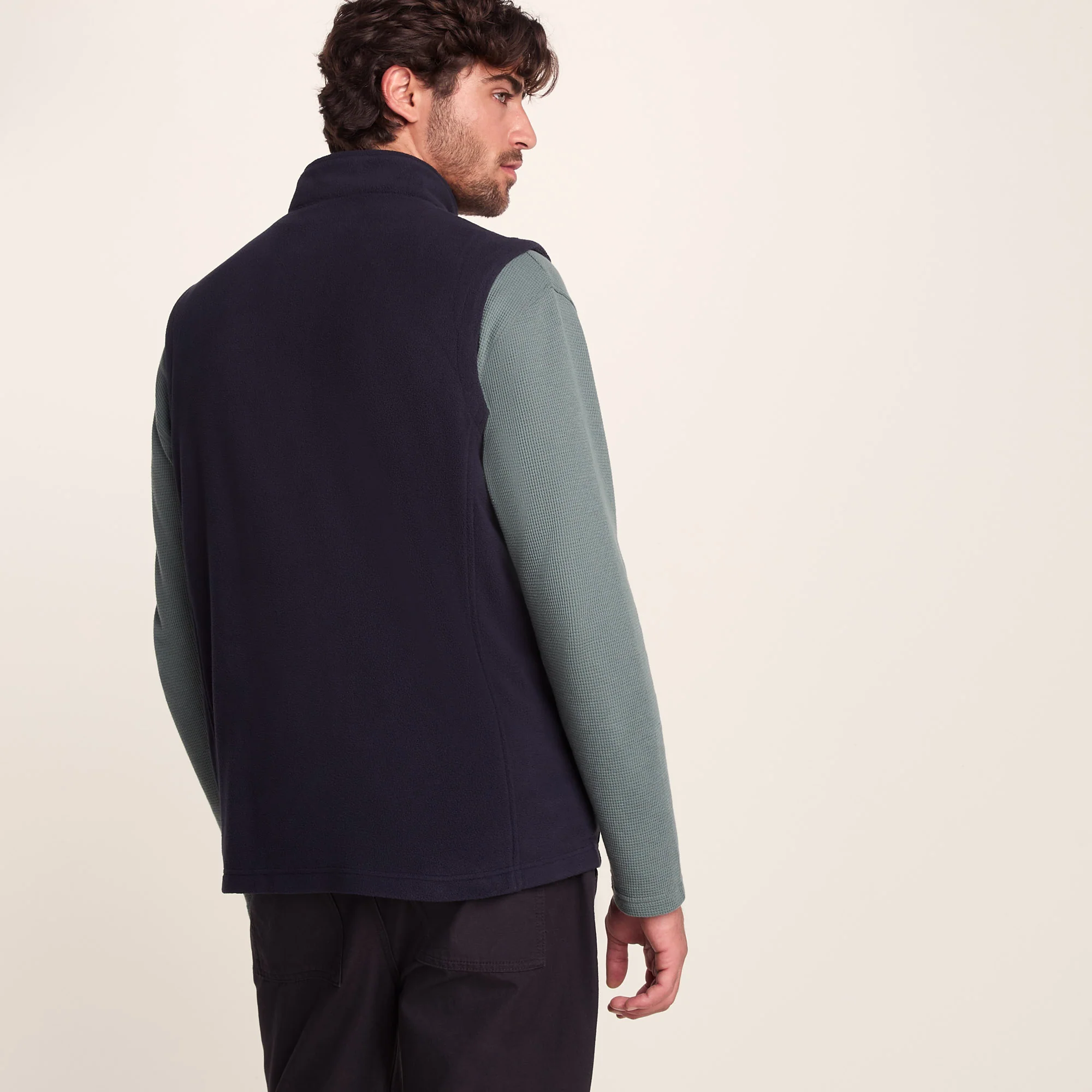 Revive Mens Fleece Gilet - Dark Indigo - Image 3