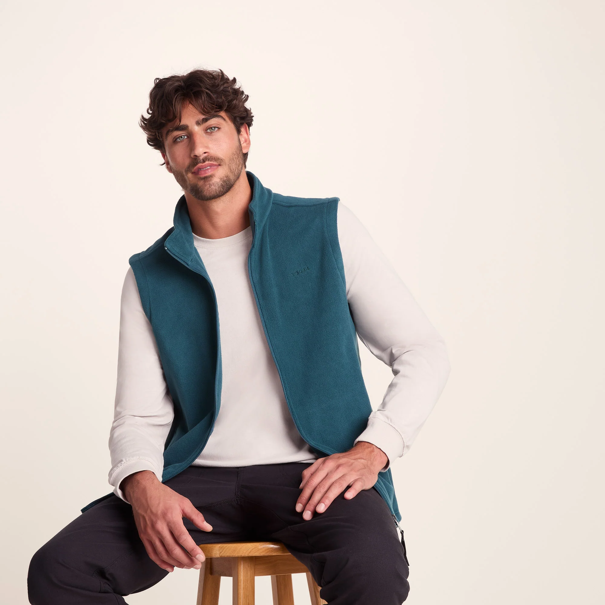Revive Mens Fleece Gilet - Dark Turquoise - Image 4