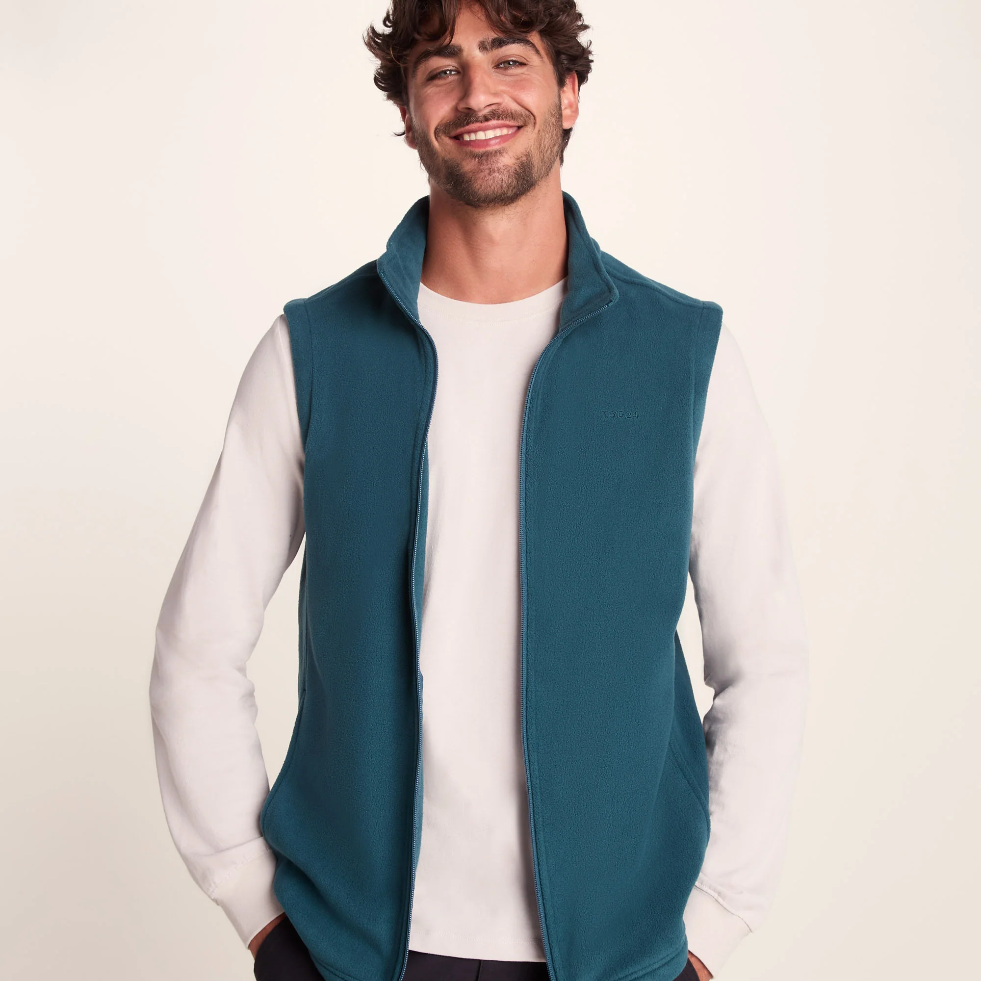 Revive Mens Fleece Gilet - Dark Turquoise - Image 5