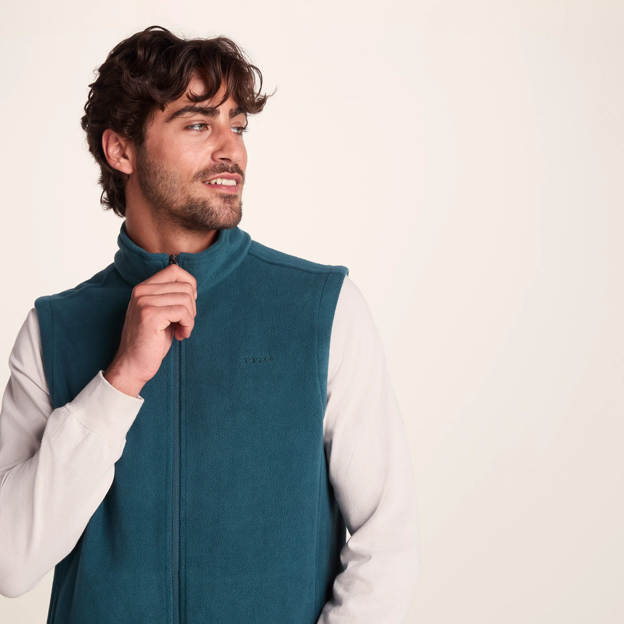 Revive Mens Fleece Gilet - Dark Turquoise - Image 6