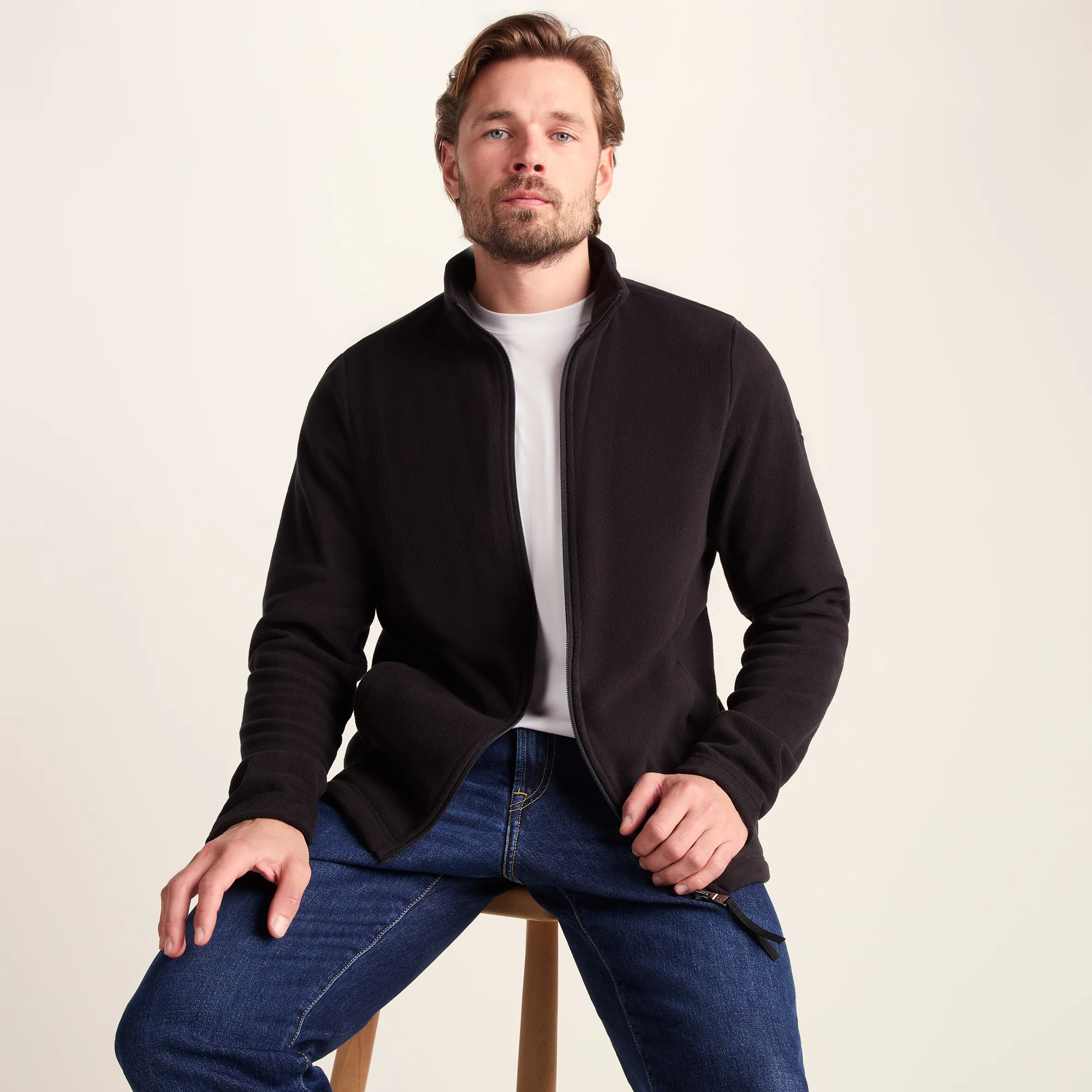 Revive Mens Fleece Jacket - Black - Image 4