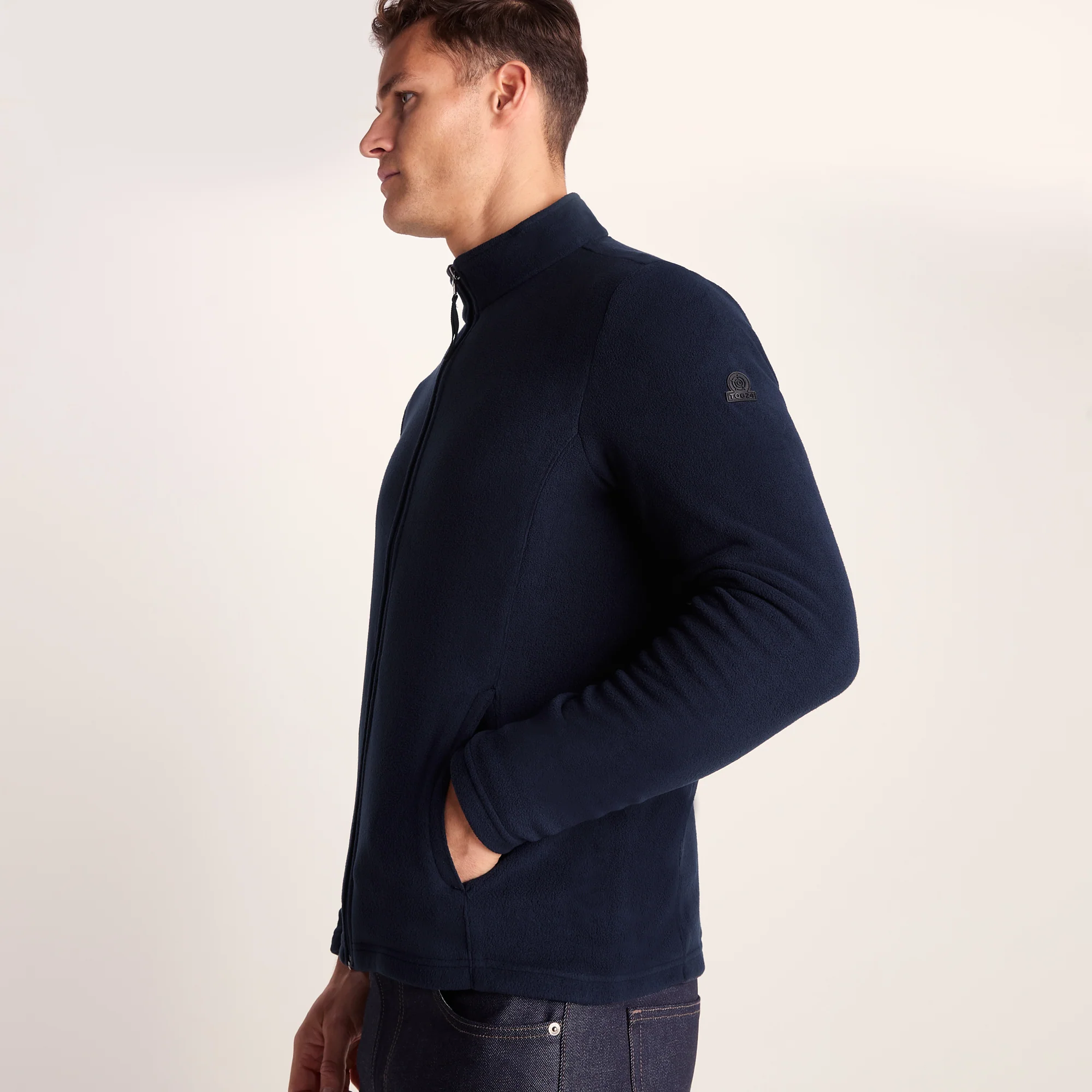 Revive Mens Fleece Jacket - Dark Indigo - Image 6