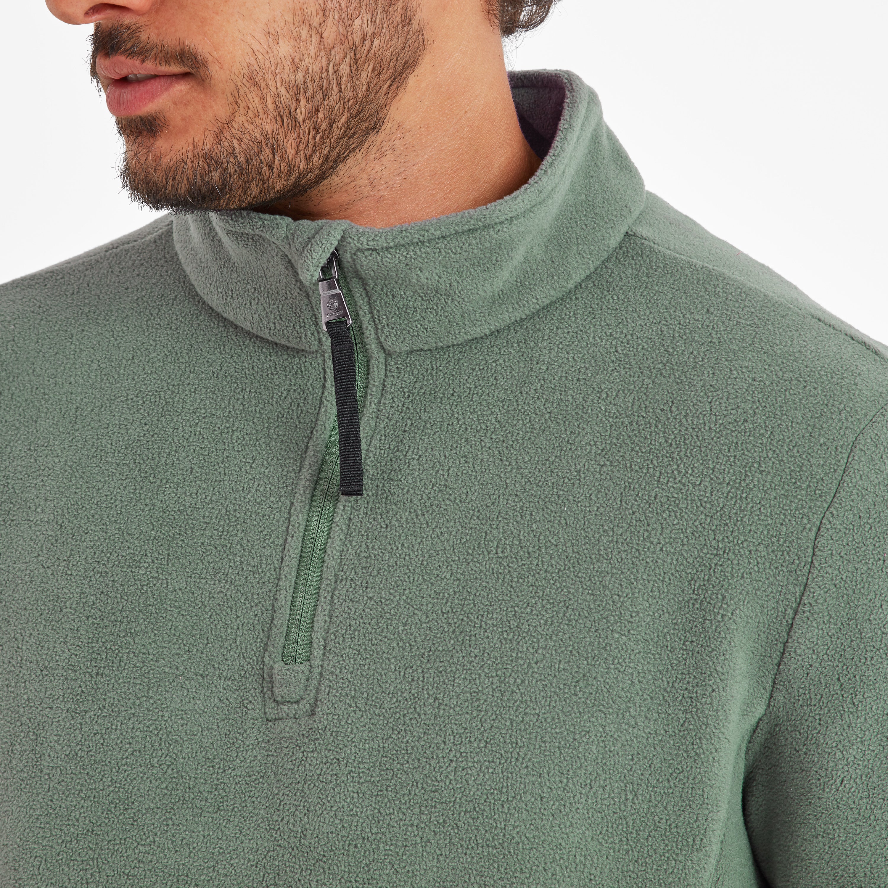 Revive Mens Quarter Zip Fleece - Light Forest - Image 4