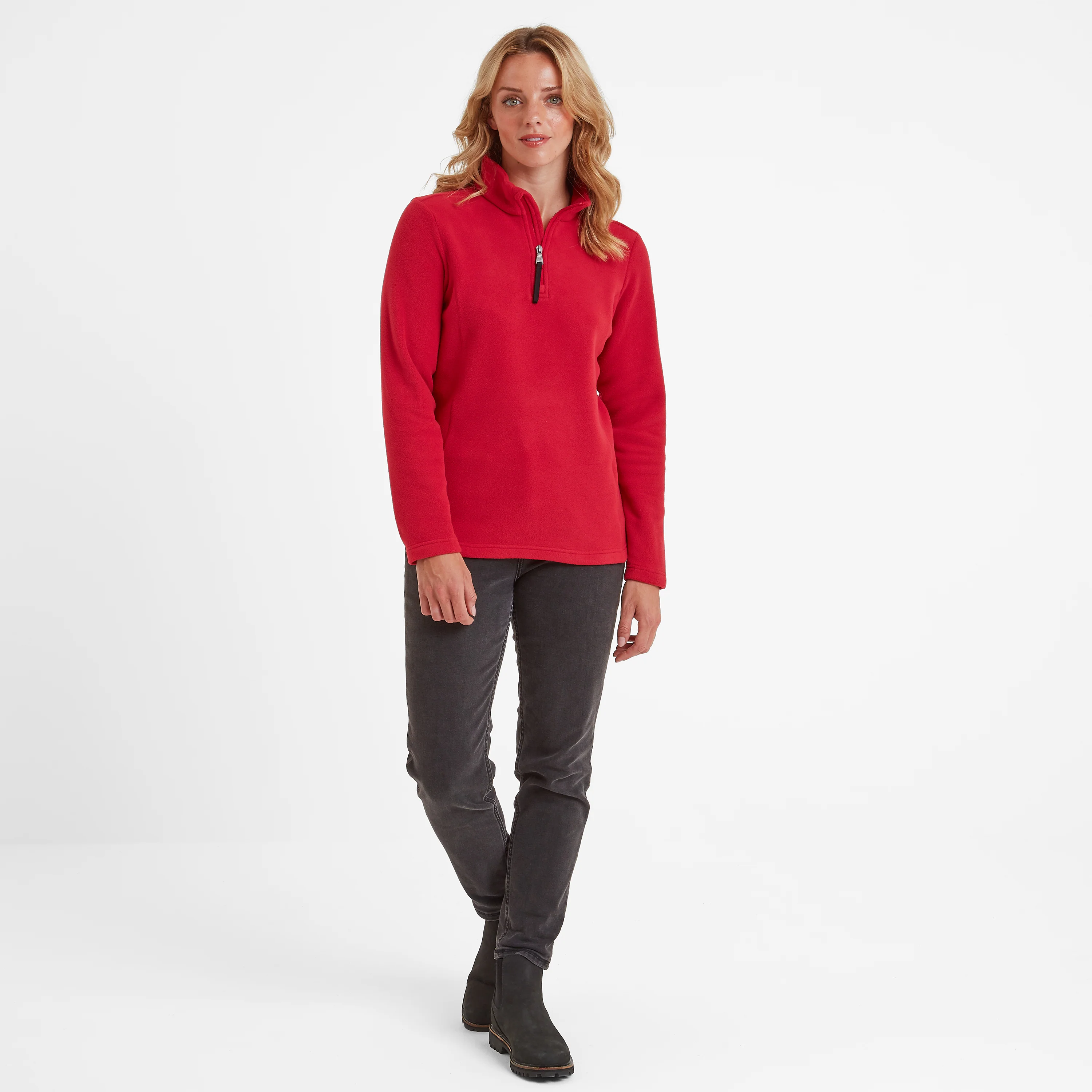 Revive Womens Quarter Zip Fleece - Chilli - Image 2
