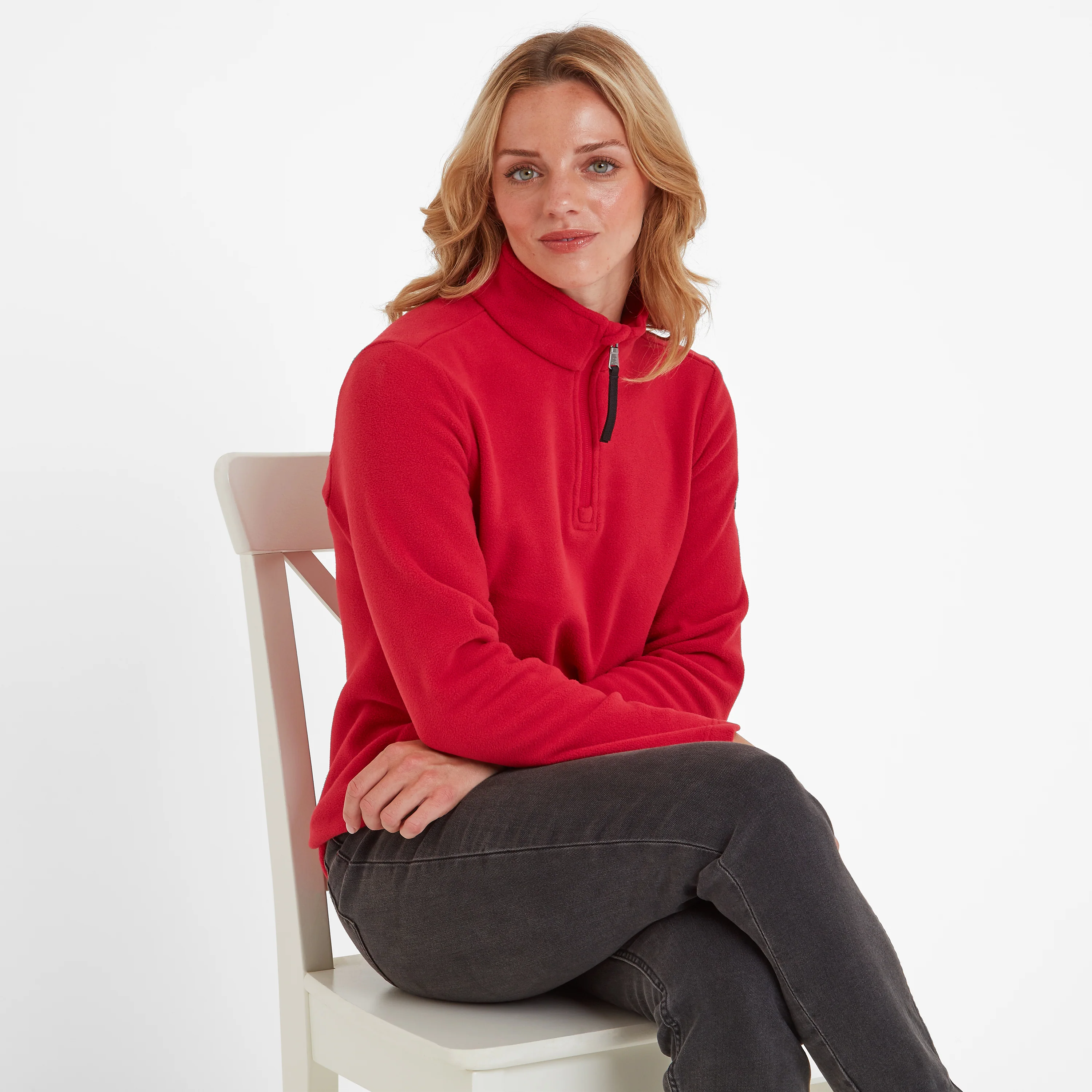 Revive Womens Quarter Zip Fleece - Chilli - Image 4